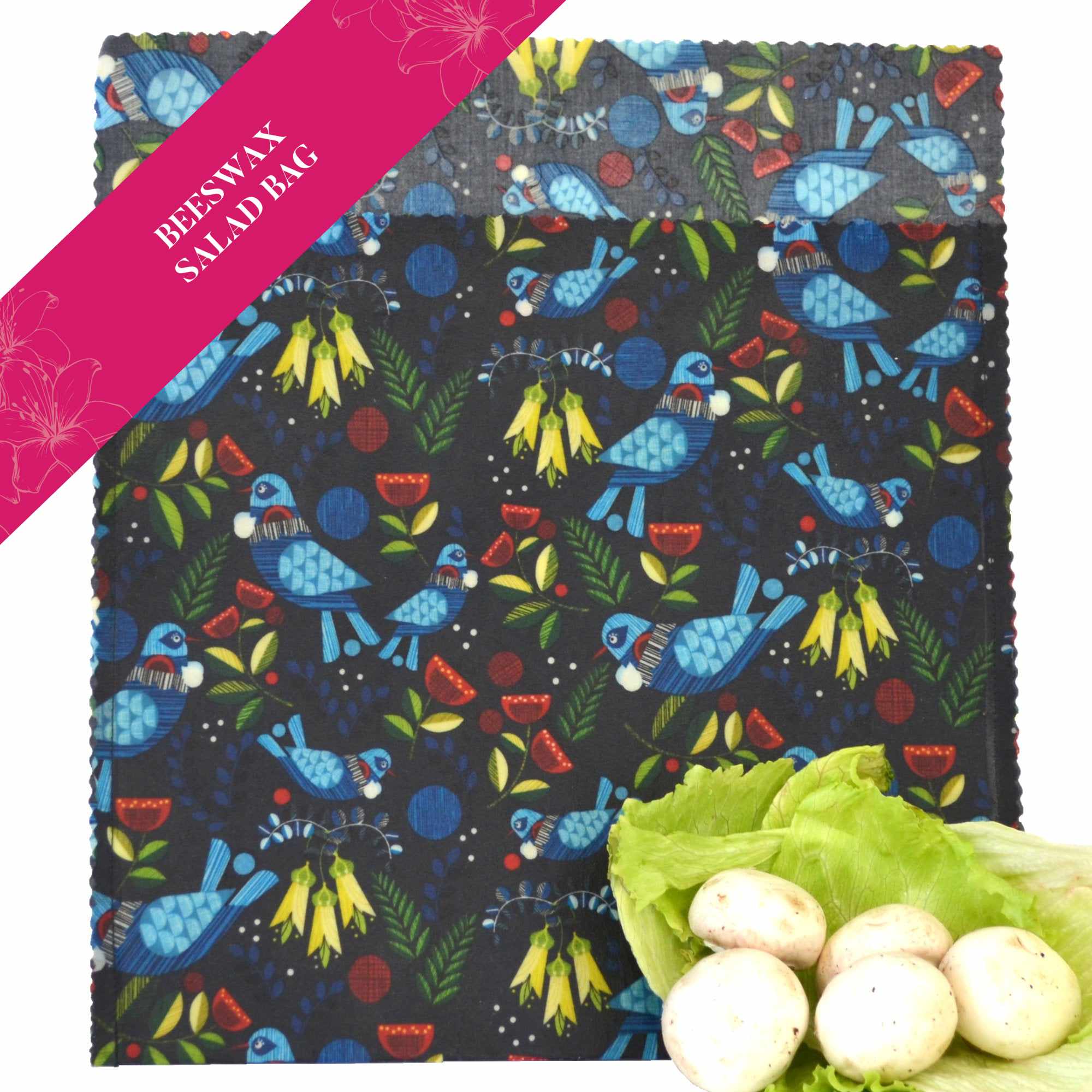 Organic Beeswax Food Wraps - Eco-Friendly Reusable Food Storage for Sandwiches, Cheese & Produce | Sustainable Kitchen Essentials for Zero Waste Living