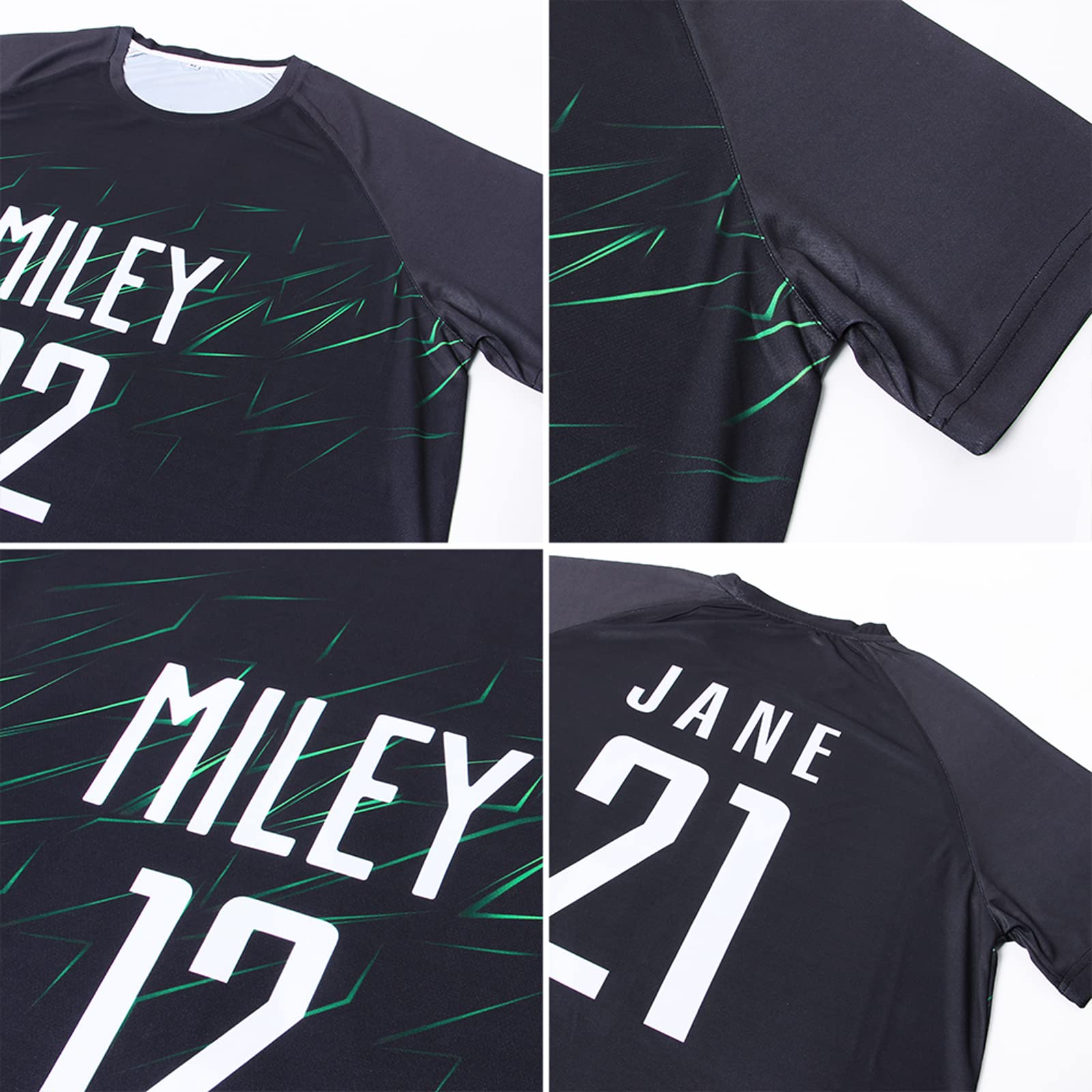 Custom Personalized Soccer Jerseys for Men, Women & Youth - Team Name, Number & Logo Printing - Breathable Soccer Shirts & Shorts Set for Training, Matches & Fan Support