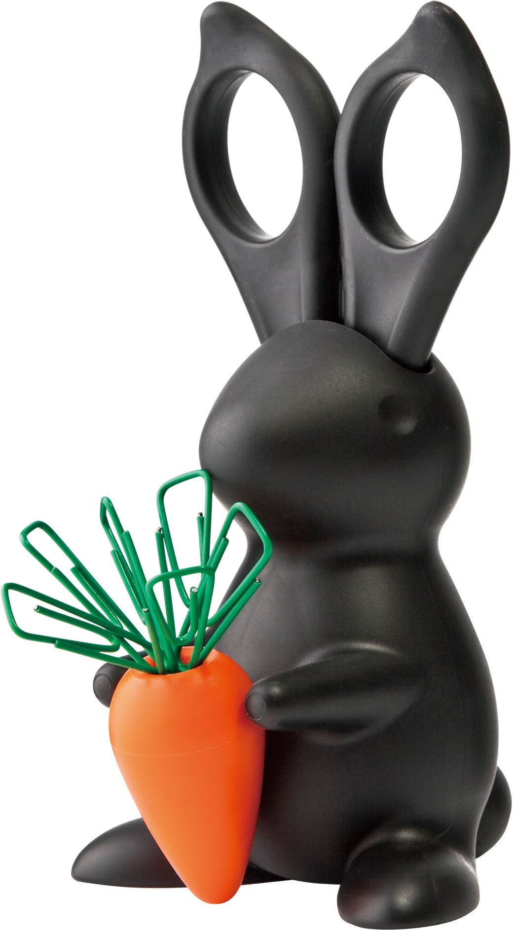Desk Bunny QL10115-BK Organizer with Scissors & Clip Holder - Office & Home Use