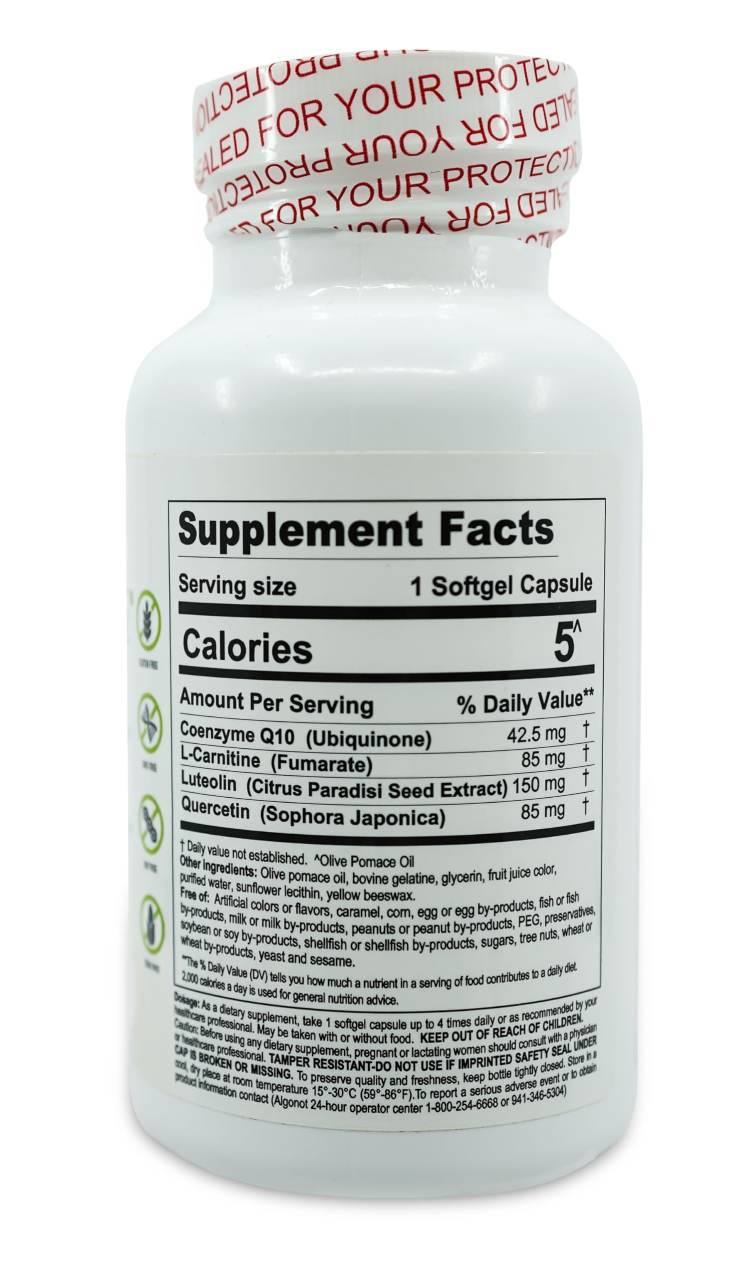 FibroProtek 8 Bottle Pack - Premium Luteolin & Quercetin Supplement with Olive Pomace Oil for Immune Support & Inflammation Relief - Ideal for Daily Wellness & Joint Health