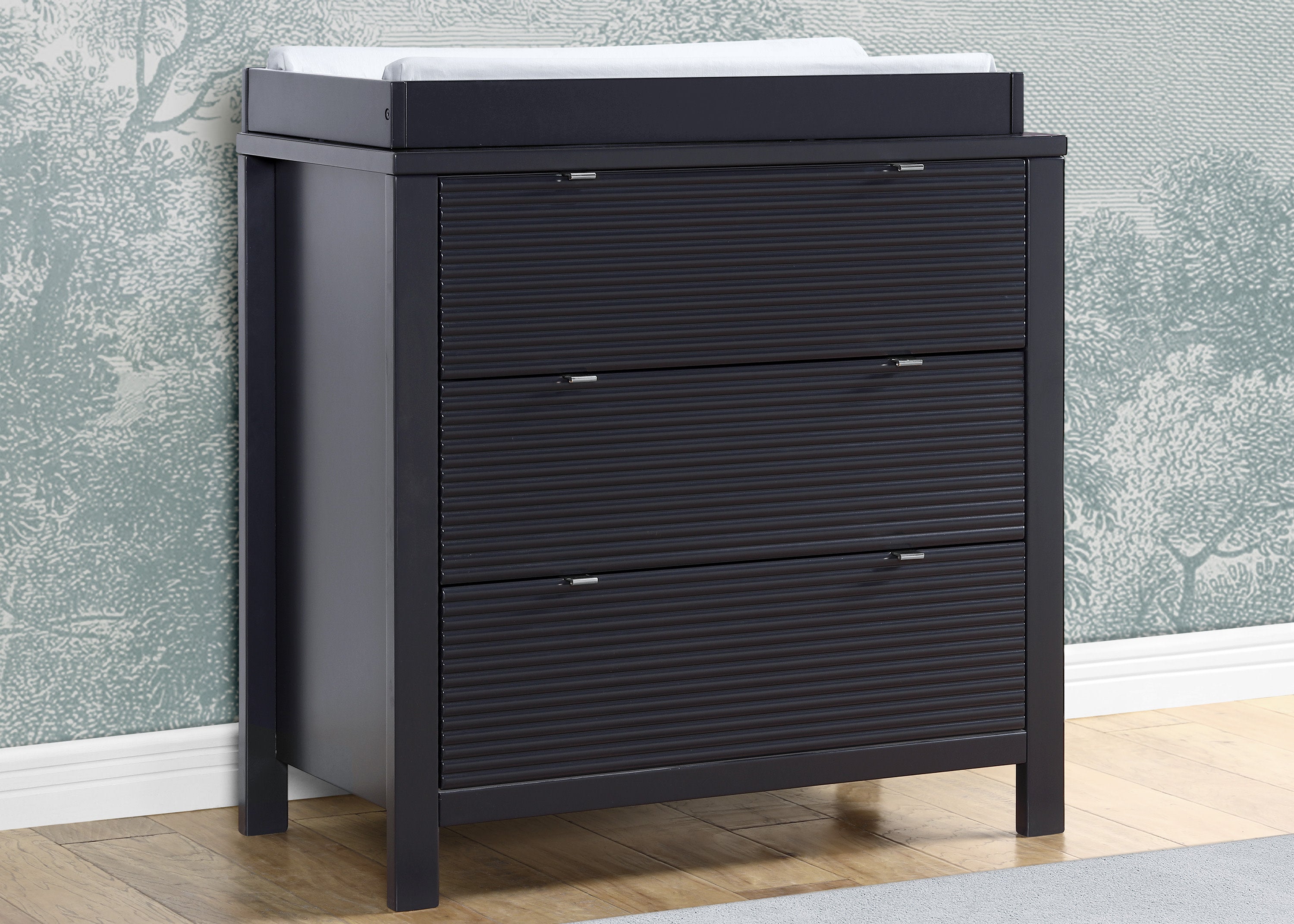 Cassie 3 Drawer Dresser with Changing Top - Nursery Baby Changing Table & Storage Organizer for Newborn Essentials - Perfect for Baby Rooms, Daycare Centers & Gift Registry