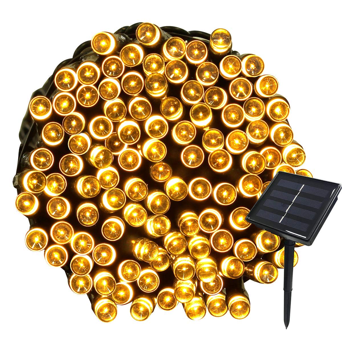 Solar Christmas String Lights - 12M 100LED Waterproof Outdoor Fairy Lights for Garden, Party, Wedding Decor (Warm White) | Perfect for Holiday, Patio, Backyard & Landscape Lighting
