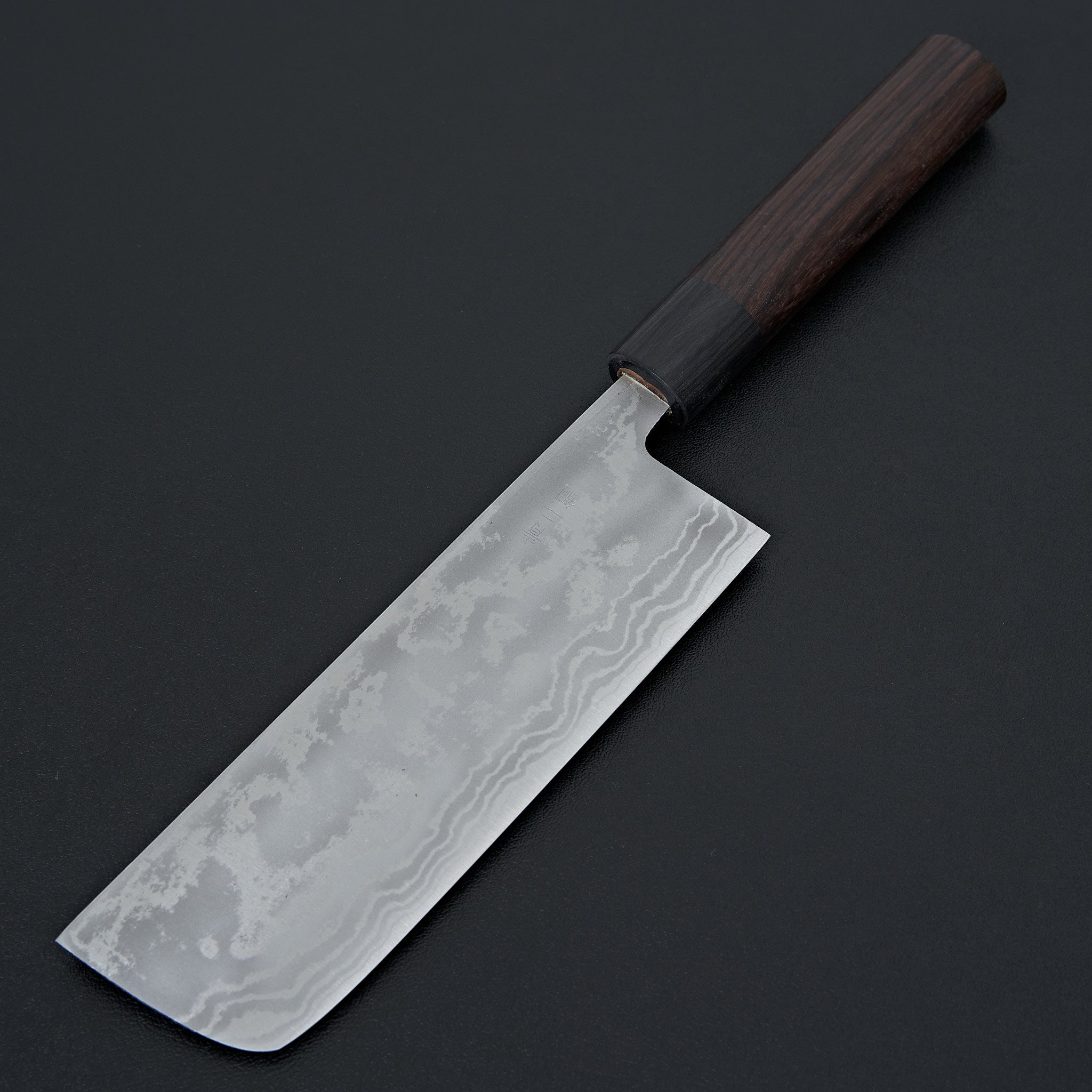 Hitohira GR Blue #2 Damascus Nakiri Knife 165mm - Japanese Chef Knife for Precision Vegetable Cutting, Slicing & Chopping - Perfect for Home Cooks & Professional Chefs