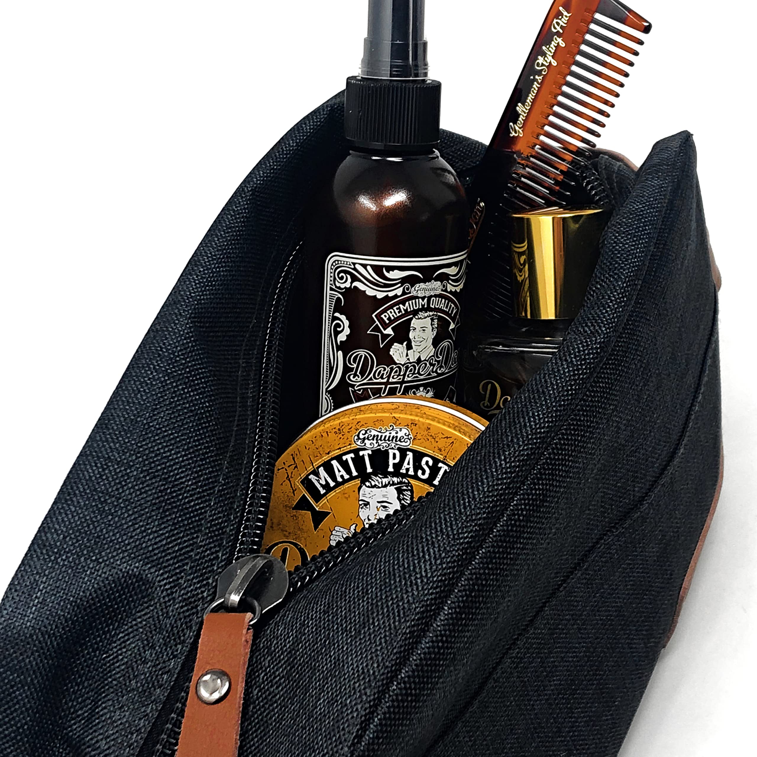 Premium Dapper Dan Wash Bag & Travel Organizer for Hair & Beauty Essentials – Ideal for Home Storage, Travel, Gym & On-the-Go Use
