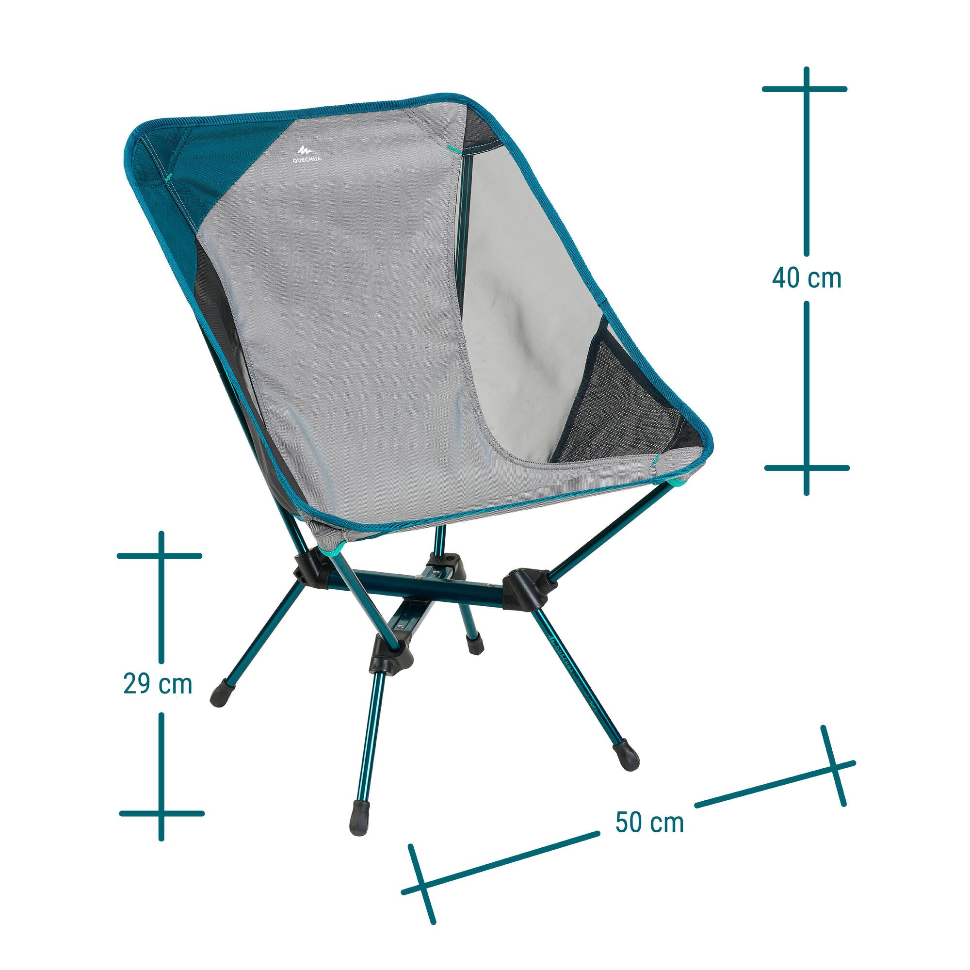 Quechua MH500 Compact Folding Camping Chair - Lightweight & Portable Outdoor Chair for Hiking, Backpacking, Picnics & Beach | Perfect for Camping, Travel & Outdoor Adventures