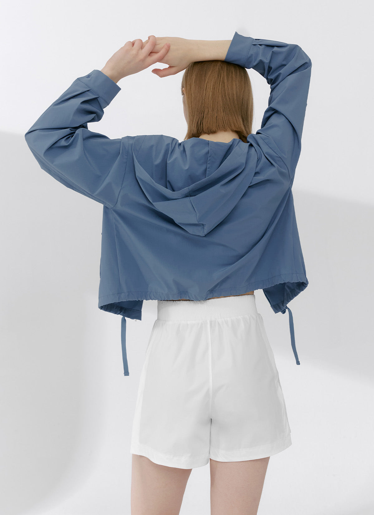Lightweight Woven Hooded Crop Jacket for Women - Stylish Outerwear for Spring & Fall - Perfect for Casual Outings, Layering & Streetwear Fashion