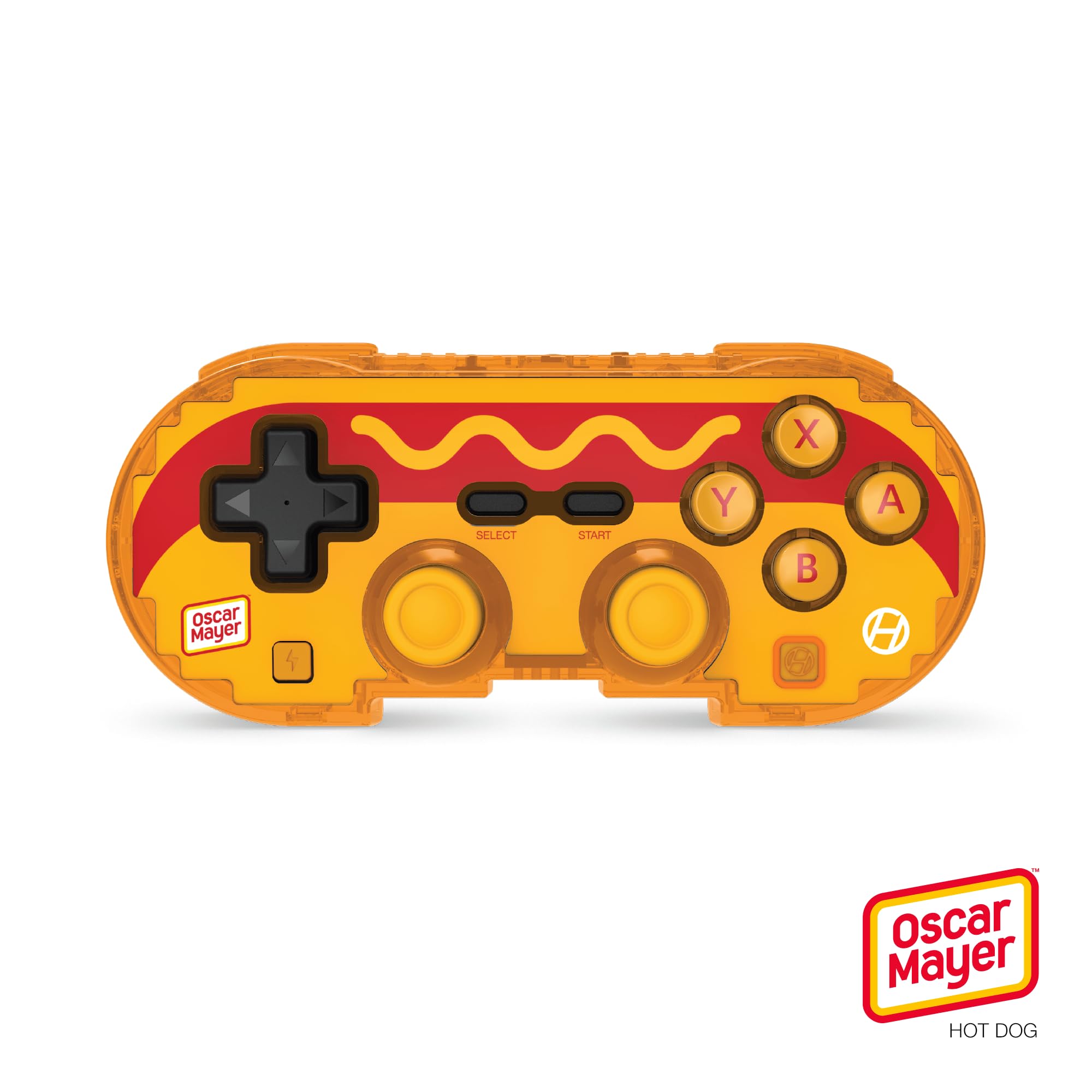 Hyperkin Limited Edition Pixel Art Bluetooth Controller - Officially Licensed Oscar Mayer Hot Dog Edition for Nintendo Switch, PC, Mac, Android & iOS - Retro Gaming Accessory for Parties & Collectors