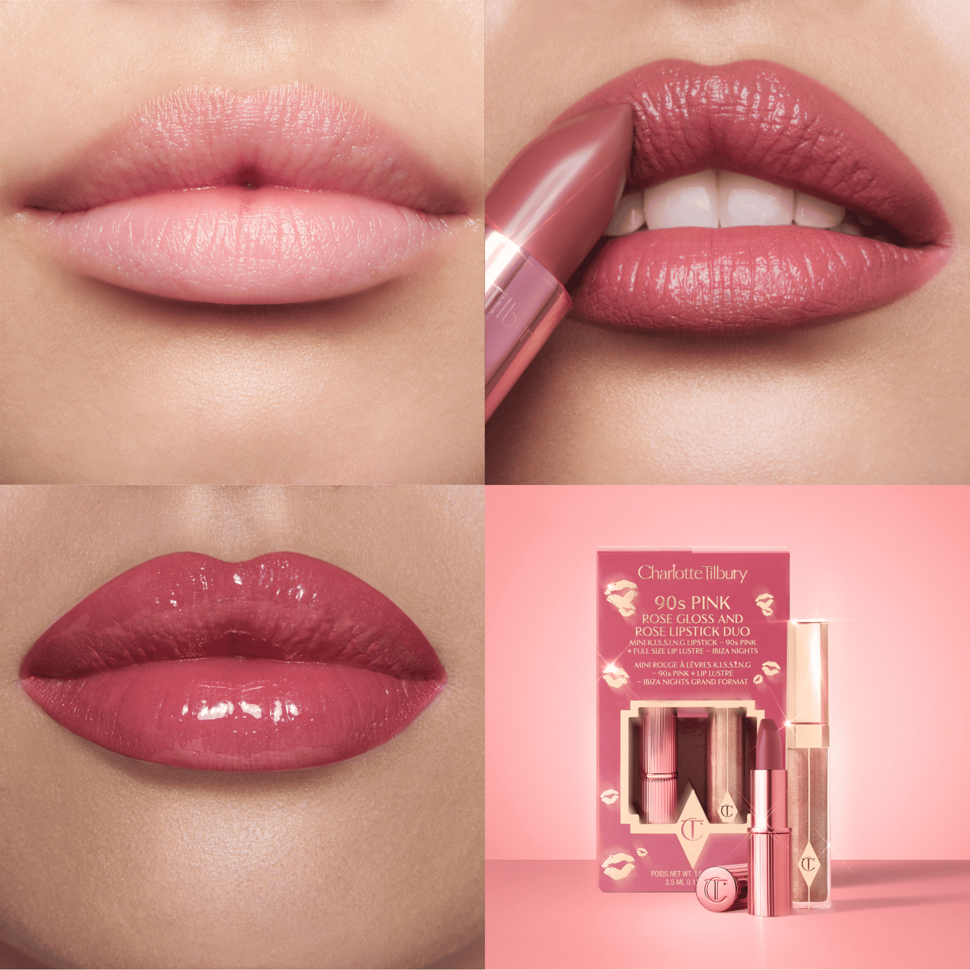 K.I.S.S.I.N.G Lipstick and Lip Gloss Set - Long Lasting Moisturizing Matte & Shiny Combo for Everyday Wear, Date Night & Special Occasions