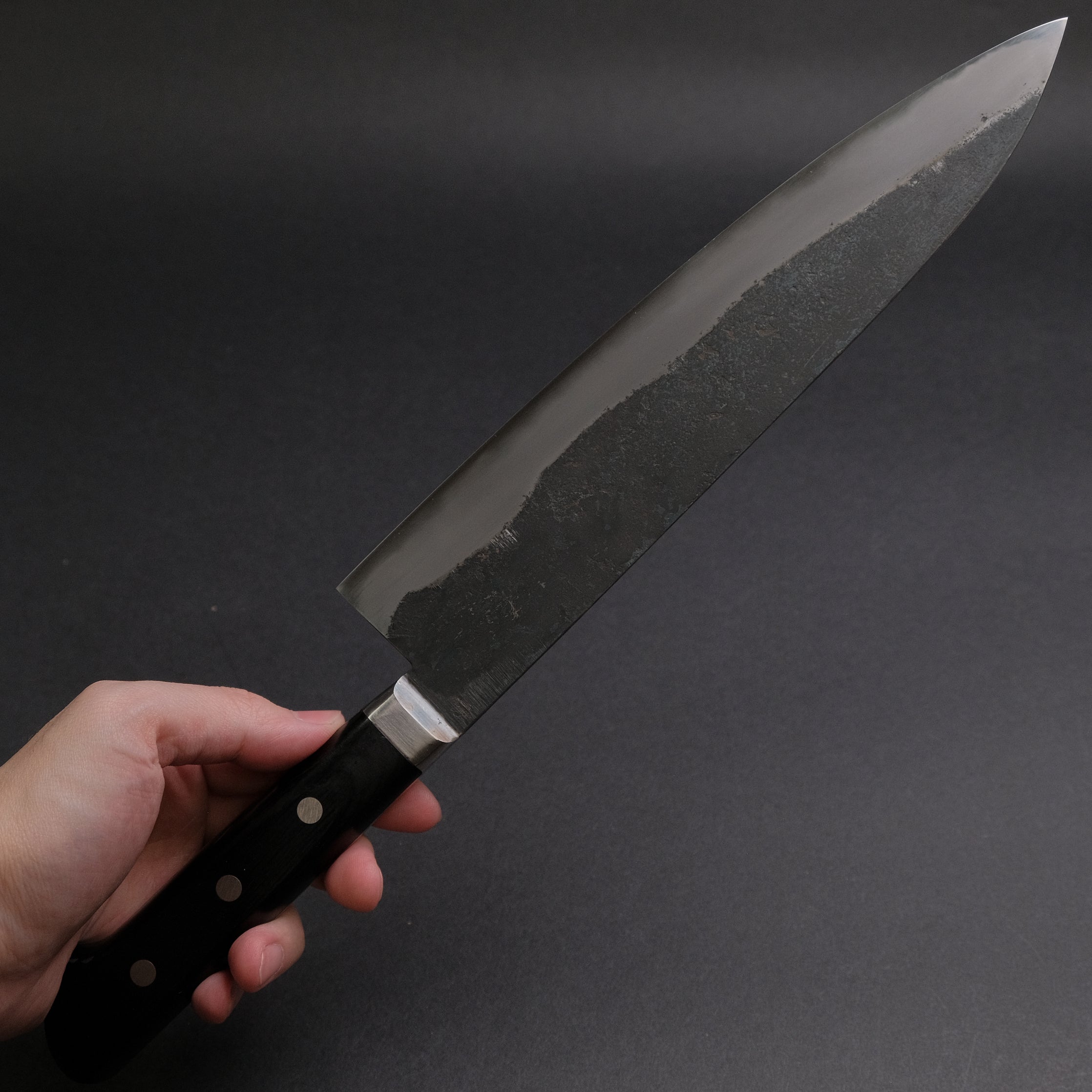 Premium Morihei Hisamoto Kurouchi White #1 Gyuto 240mm Chef Knife - Japanese Pakka Wood Handle, Razor Sharp Fine Finish - Perfect for Sushi, Meat Slicing & Professional Kitchen Use