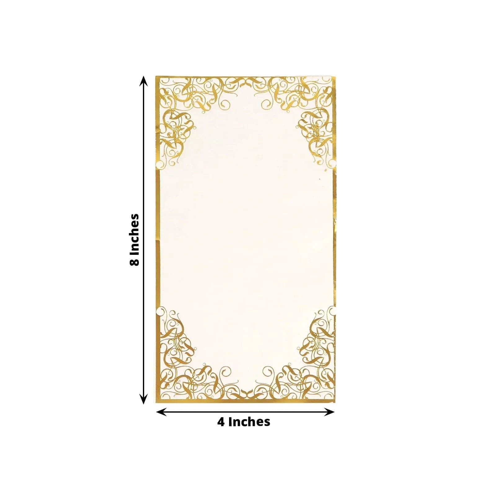 50-Pack Premium Soft White Dinner Napkins with Elegant Gold Foil Lace Design - Perfect for Weddings, Parties & Fine Dining