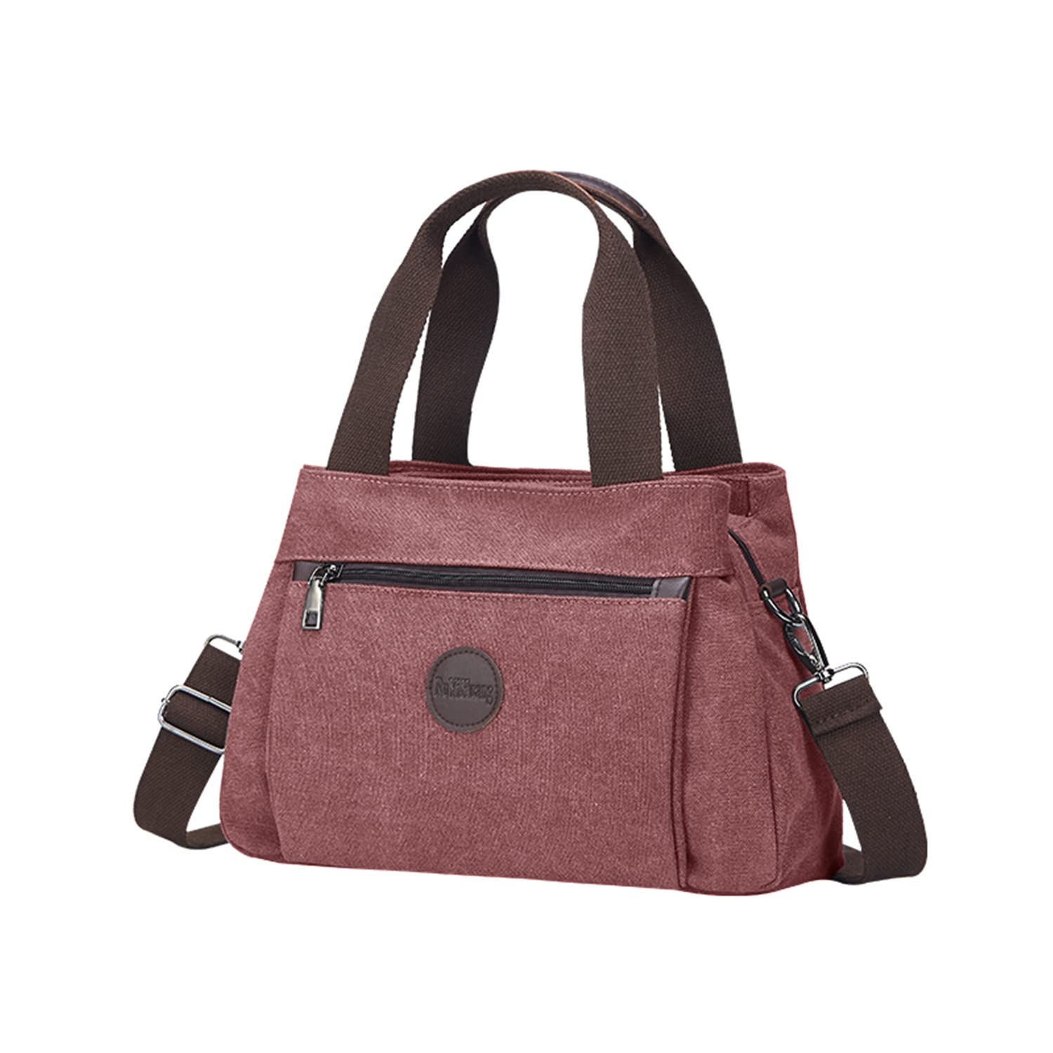 Vintage Canvas Hobo Handbag for Women - Crossbody Shoulder Tote Purse with Multiple Pockets | Casual Work, Travel & Everyday Use