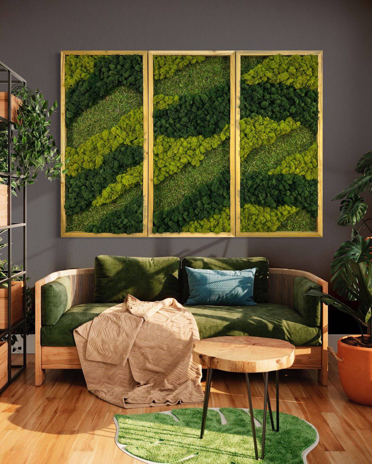 Premium Moss Wall Art Kits - DIY Framed Preserved Moss Decor for Home & Office - Perfect for Living Room, Bedroom, and Workspace Decorations