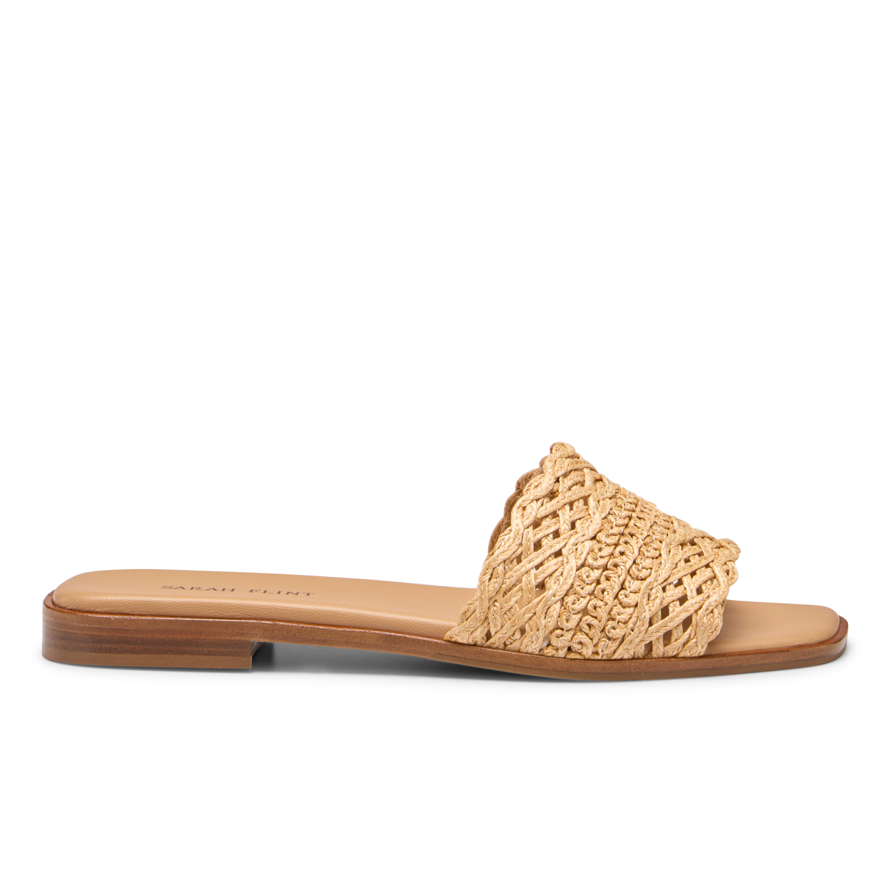 Lisa Slide Almond Raffia Sandals - Women's Comfortable Summer Beach Slides with Adjustable Straps | Perfect for Poolside, Vacation, and Casual Outings