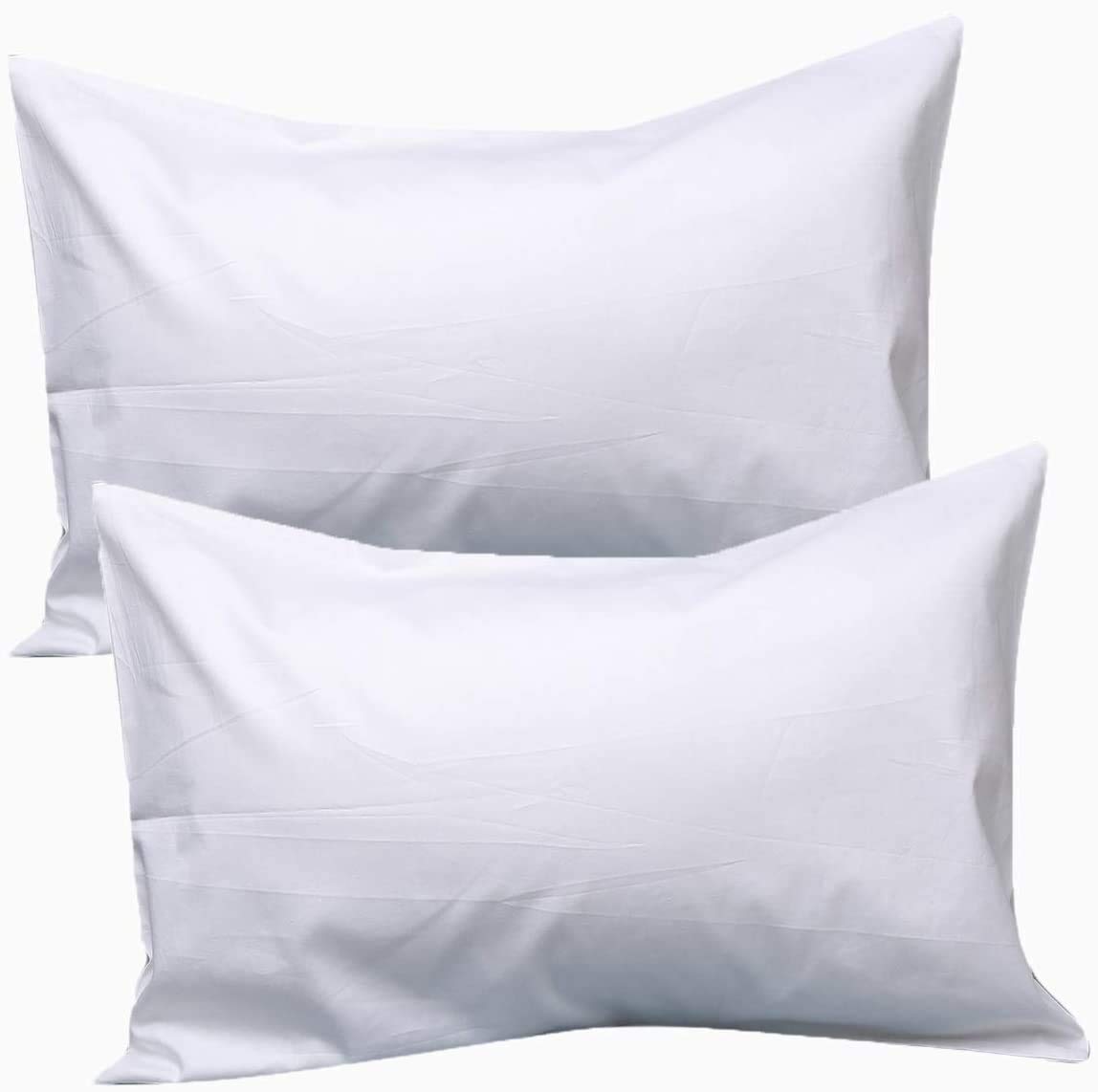 Premium 400-Thread-Count Pima Cotton Pillow Covers - 2 Pack Queen Size 20