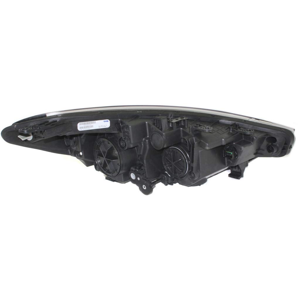 2014-2016 KIA FORTE5 Driver Side Headlight Assembly with Bulbs - Black Housing DOT Certified Replacement (Part# KI2502170) | Perfect for Night Driving & Auto Repair
