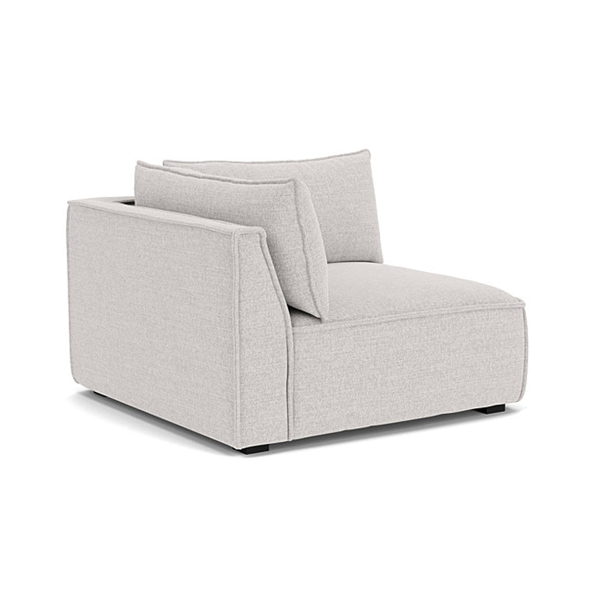 Daphne Fabric 1-Seater Right Corner Modular Sofa - Compact Sectional Couch for Small Spaces, Living Rooms & Apartments