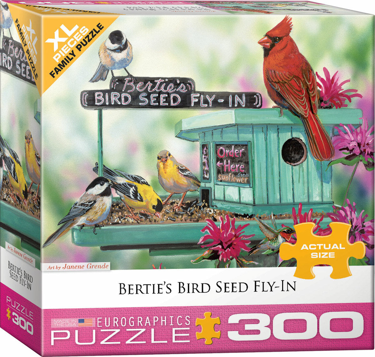 Bertie's Bird Seed Fly In by J - Premium Wild Bird Food for Outdoor Feeding - Attracts Cardinals, Finches & Bluebirds - Ideal for Backyard Birdwatching & Garden Use