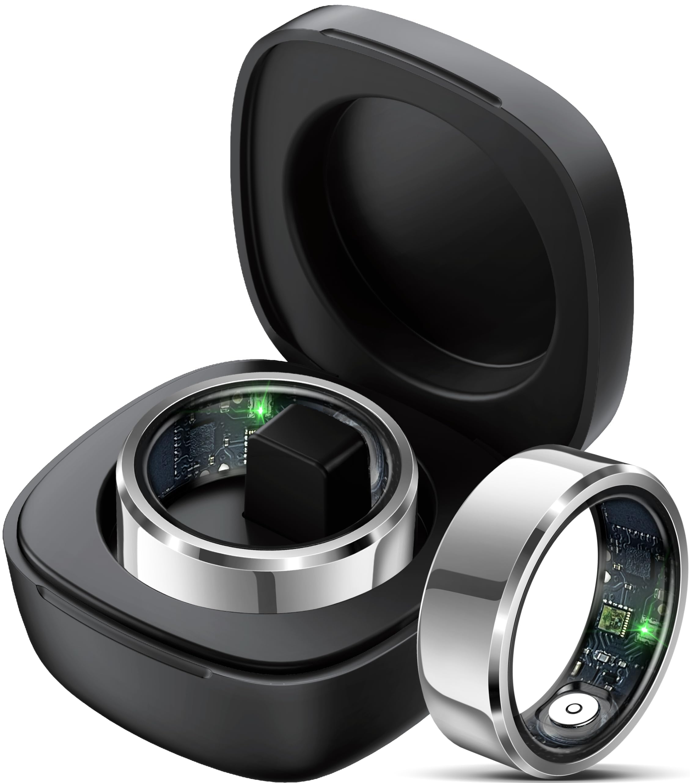 Smart Health Ring - Heart Rate Monitor, Blood Pressure & Sleep Tracker with Step Counter & Calorie Burn | Waterproof Fitness Ring for Women & Men | Perfect for Workouts, Sleep Analysis & Daily Activity Tracking