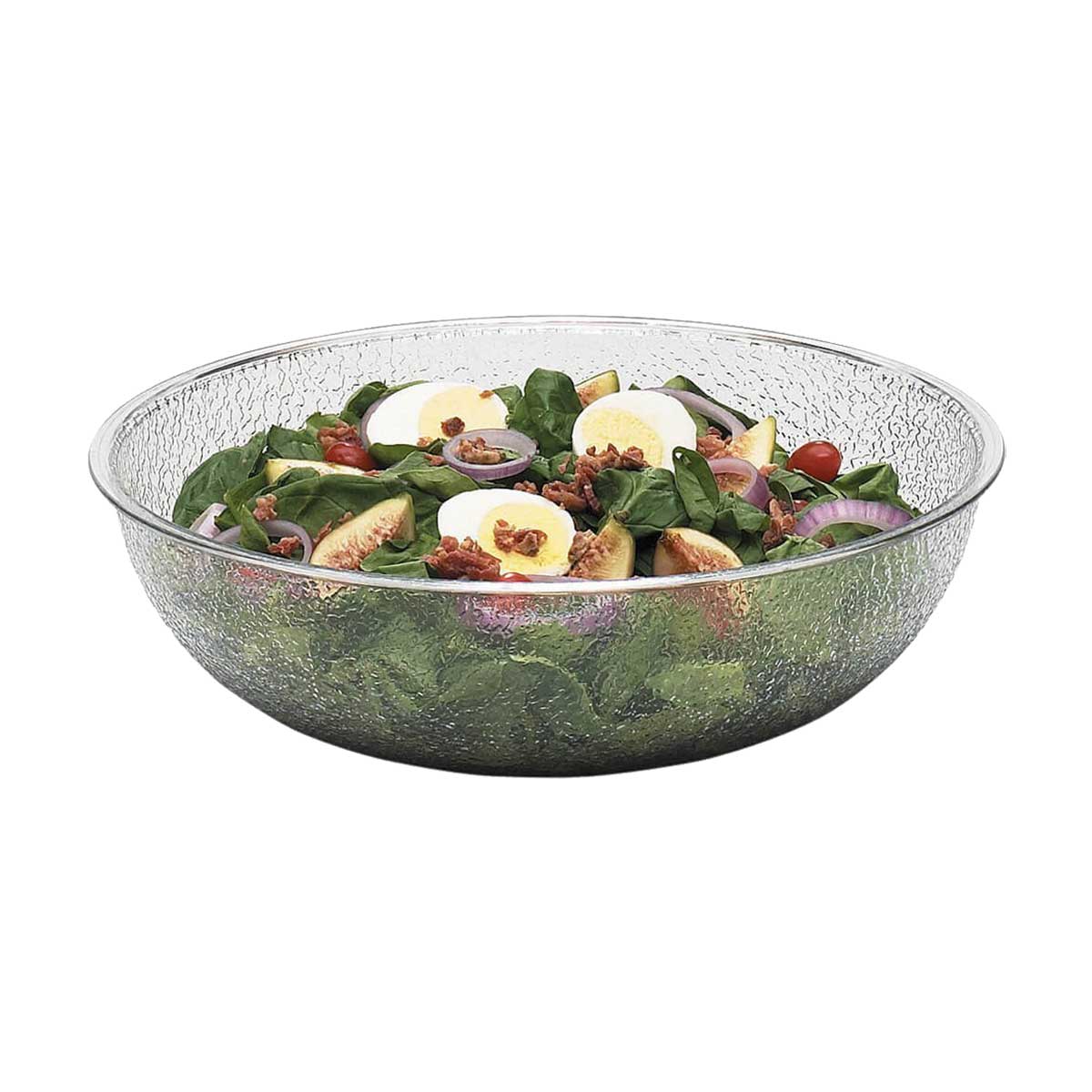Cambro PSB12176 5.8 qt Round Pebbled Serving Bowl - Durable Plastic Food Container for Restaurants, Catering & Home Kitchen Use