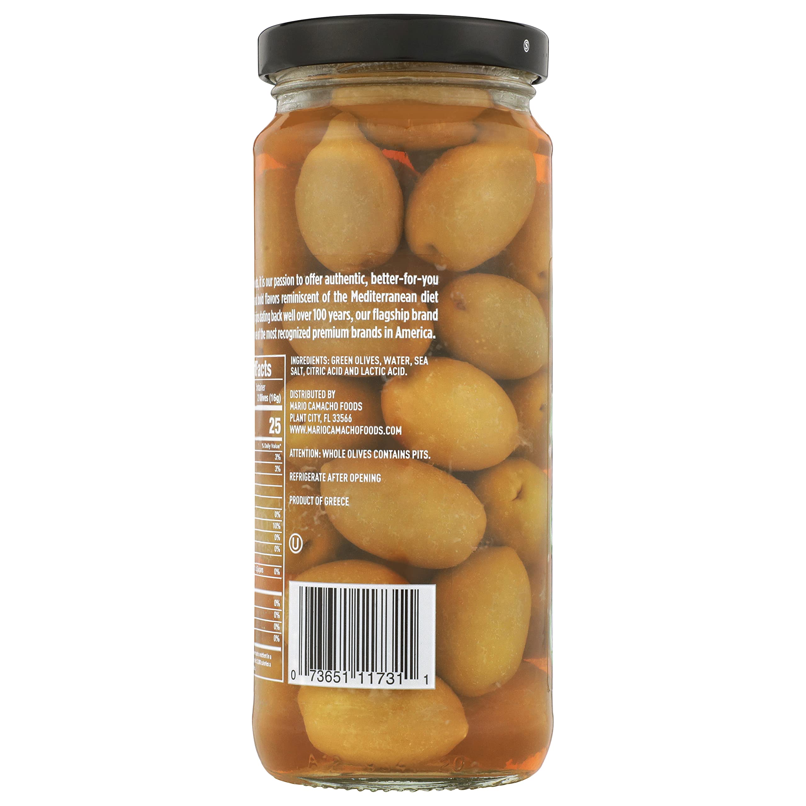 Premium Spanish Olives - Mario Queen Pitted Olives 7oz (Pack of 12) | Gourmet Snacks, Charcuterie Boards & Mediterranean Recipes