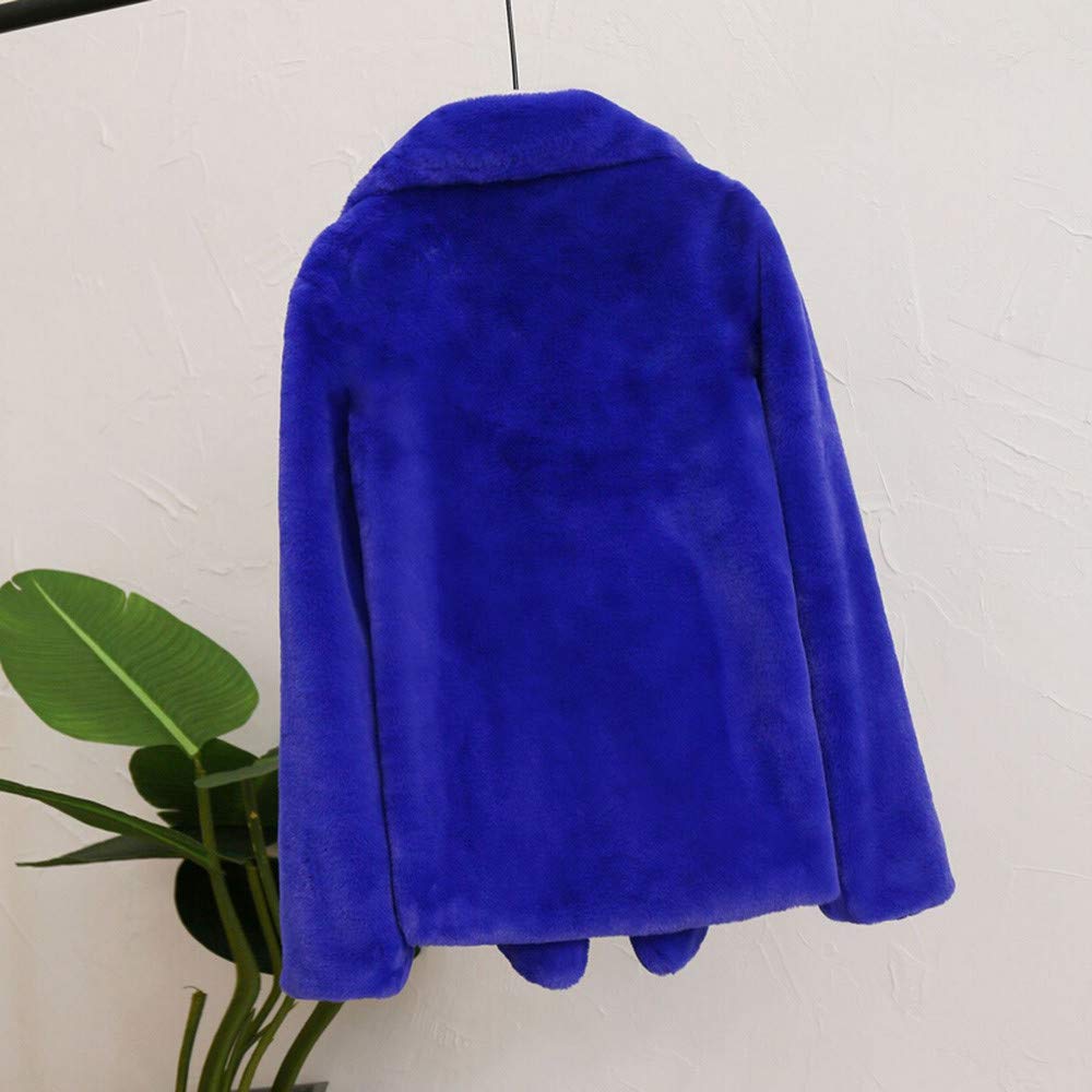 Women's Winter Fleece Jacket - Warm Thick Faux Fur Coat with Solid Color, Cozy Cardigan Style for Outdoor Activities and Casual Wear