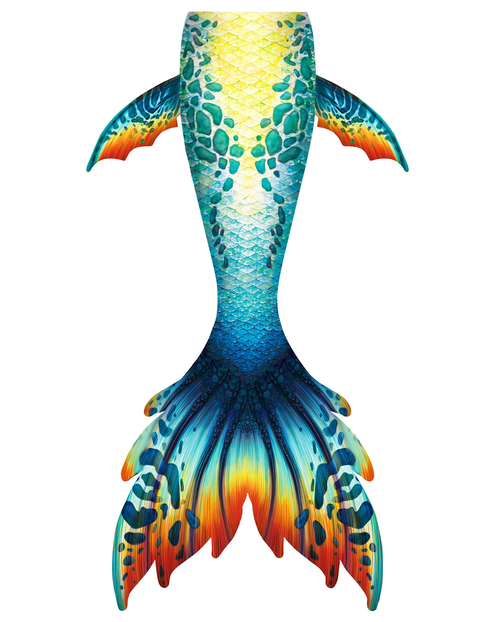 Mermaid Tail for Adults - No Monofin, Sublimation Printed Swim Tail for Women & Teens - Perfect for Pool Parties, Beach Vacations & Mermaid Photography