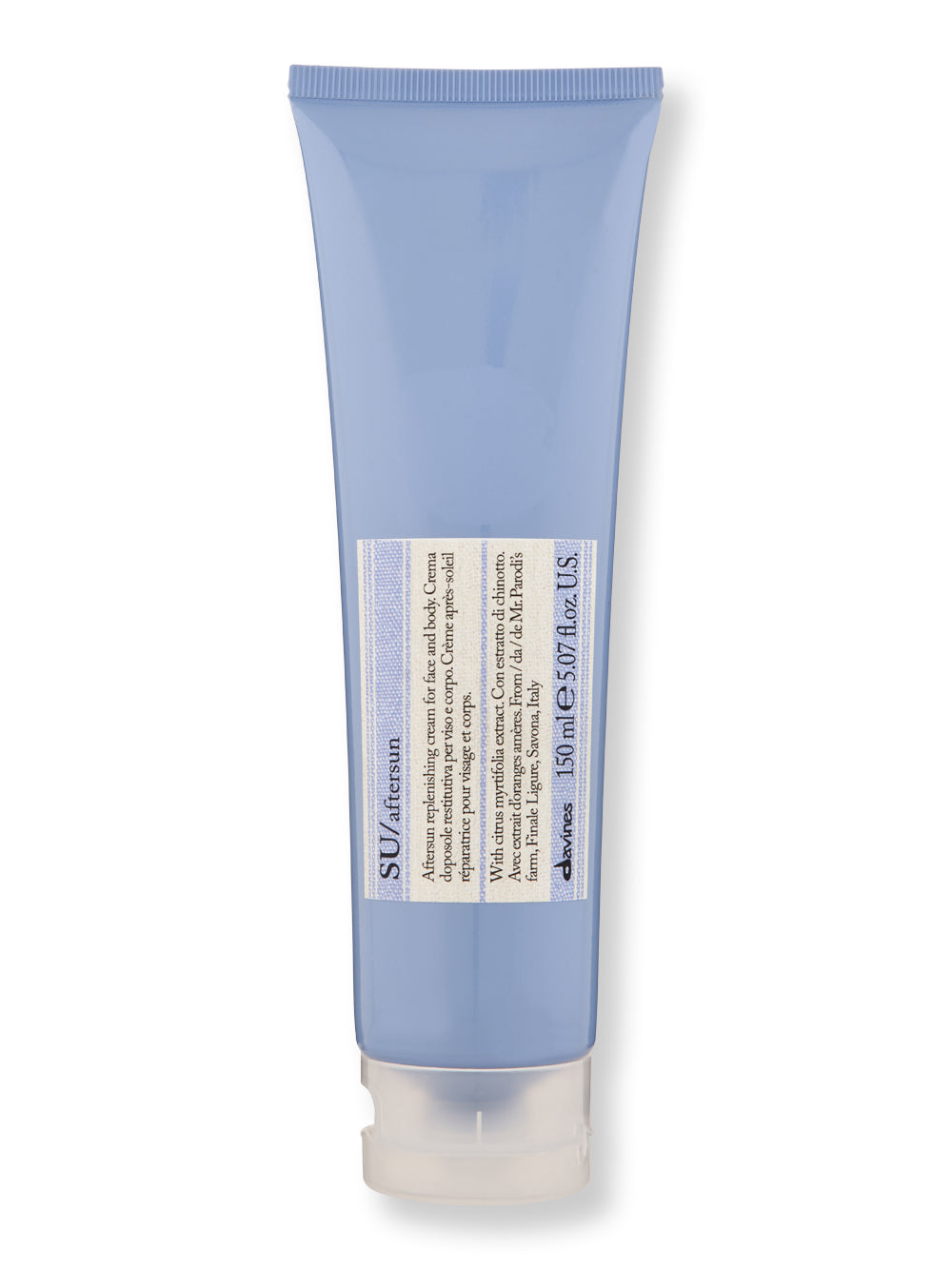 Davines SU After Sun Cream for Face & Body - Soothing & Hydrating Post-Sun Care for Sunburn Relief - Perfect for Beach, Pool & Outdoor Activities