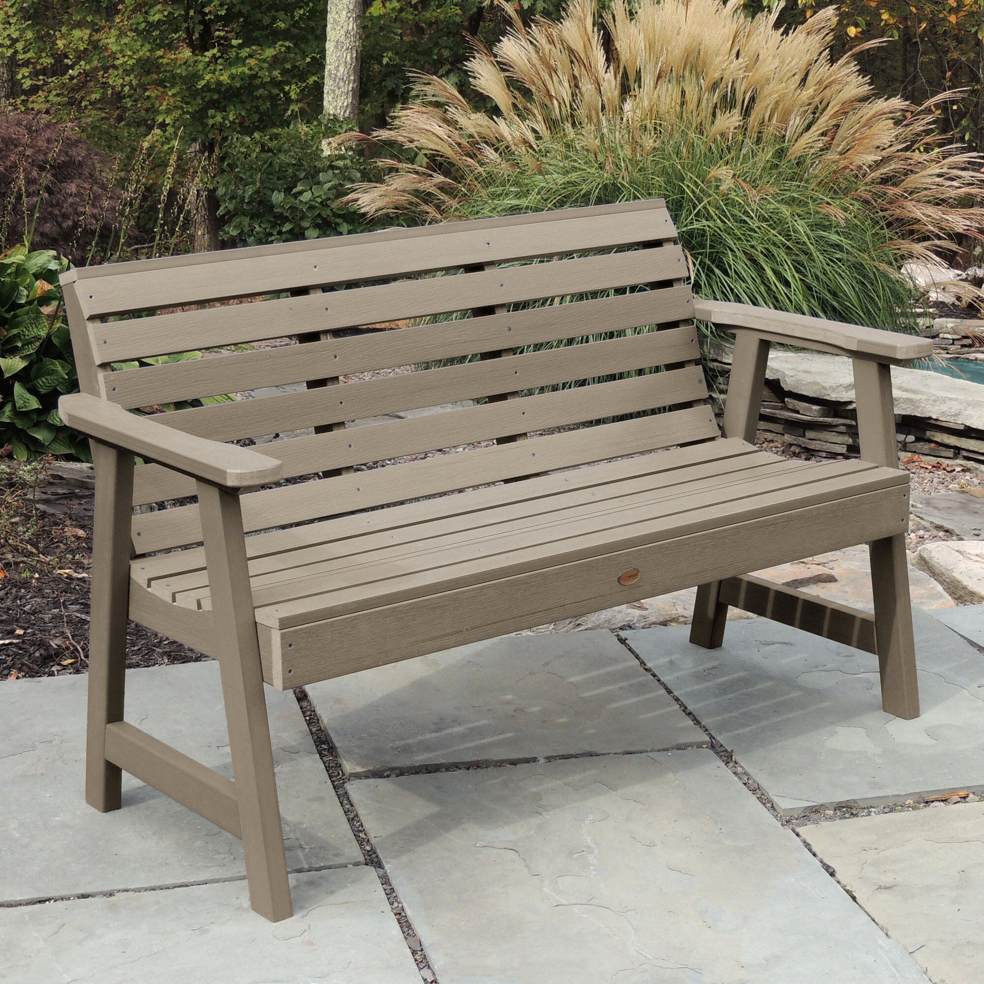 5ft Weatherly Garden Bench - Durable Outdoor Bench for Patio, Lawn, and Backyard Relaxation