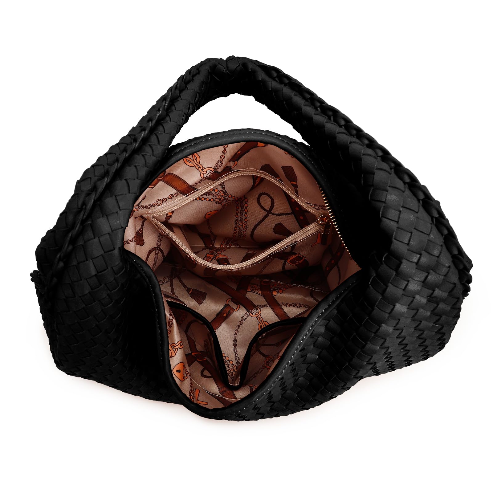 LA TERRE Woven Tote Bag for Women - Large Boho Hobo Handbag with Top Handle & Shoulder Strap - Perfect for Beach, Shopping & Travel Accessories
