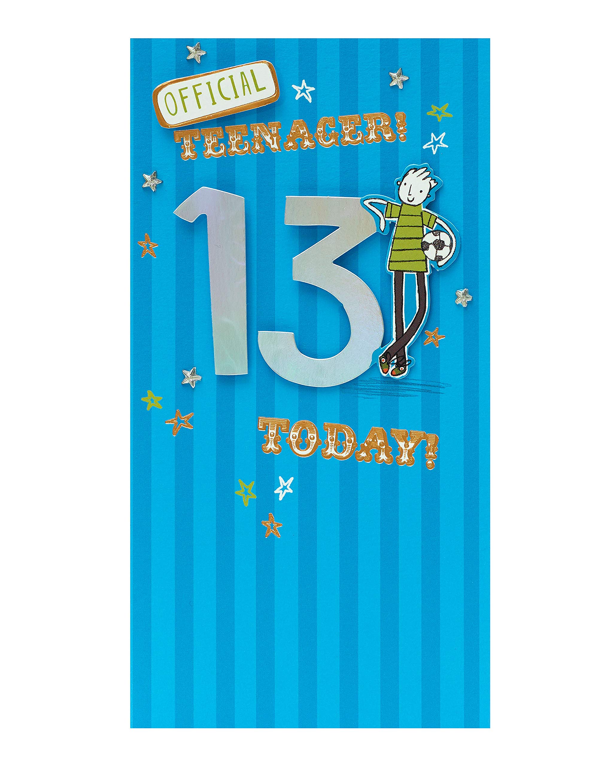 UK Greetings 13th Birthday Card for Boys | Teen Boy Birthday Greeting Card | Funny & Cool 13 Year Old Birthday Card for Parties, Gifts & Celebrations