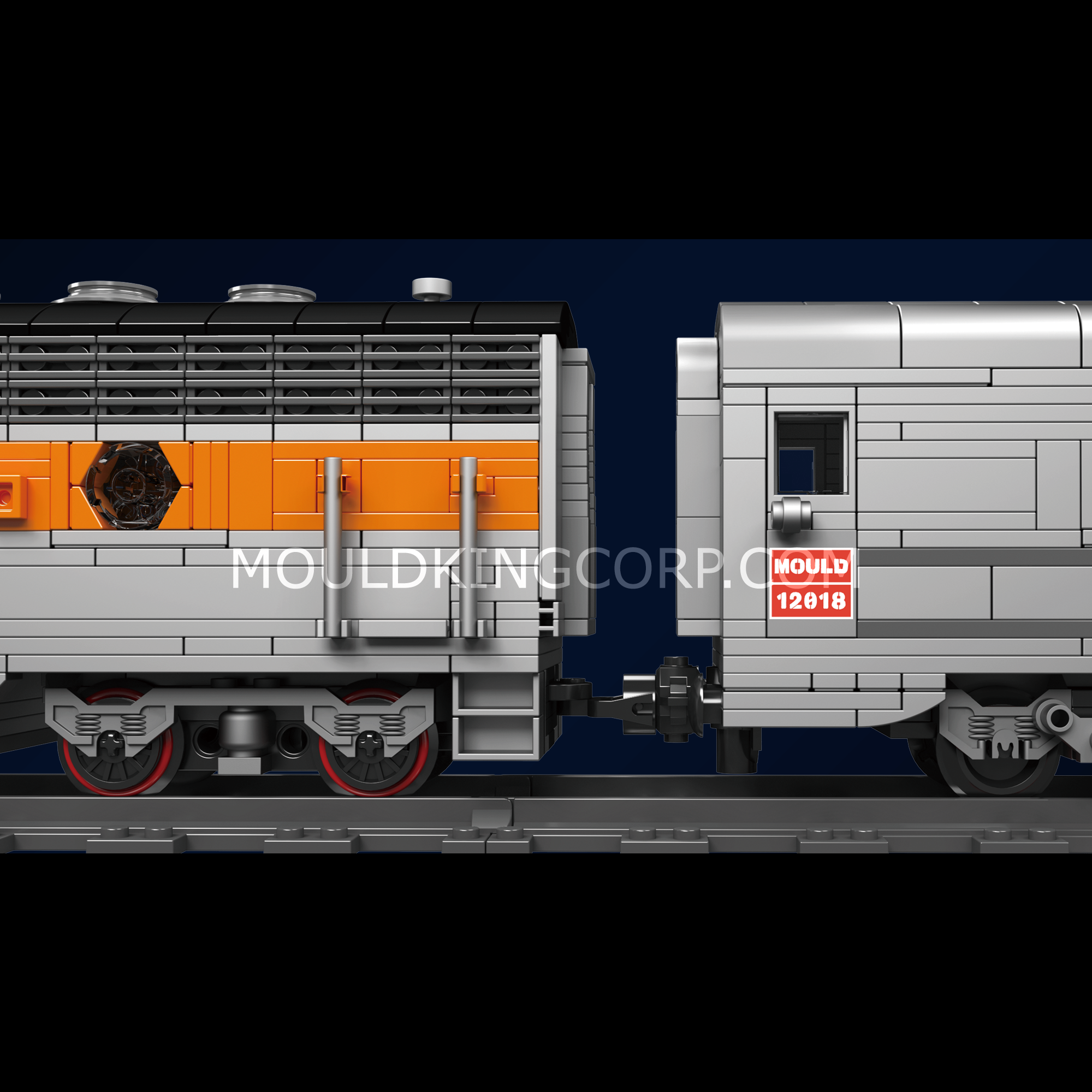Mould King 12018 USA EMD F7 WP Diesel Locomotive Building Blocks Set - 1,541 PCS Model Train Kit for Adults & Kids | Perfect for Collectors, Train Enthusiasts, and DIY Home Decoration
