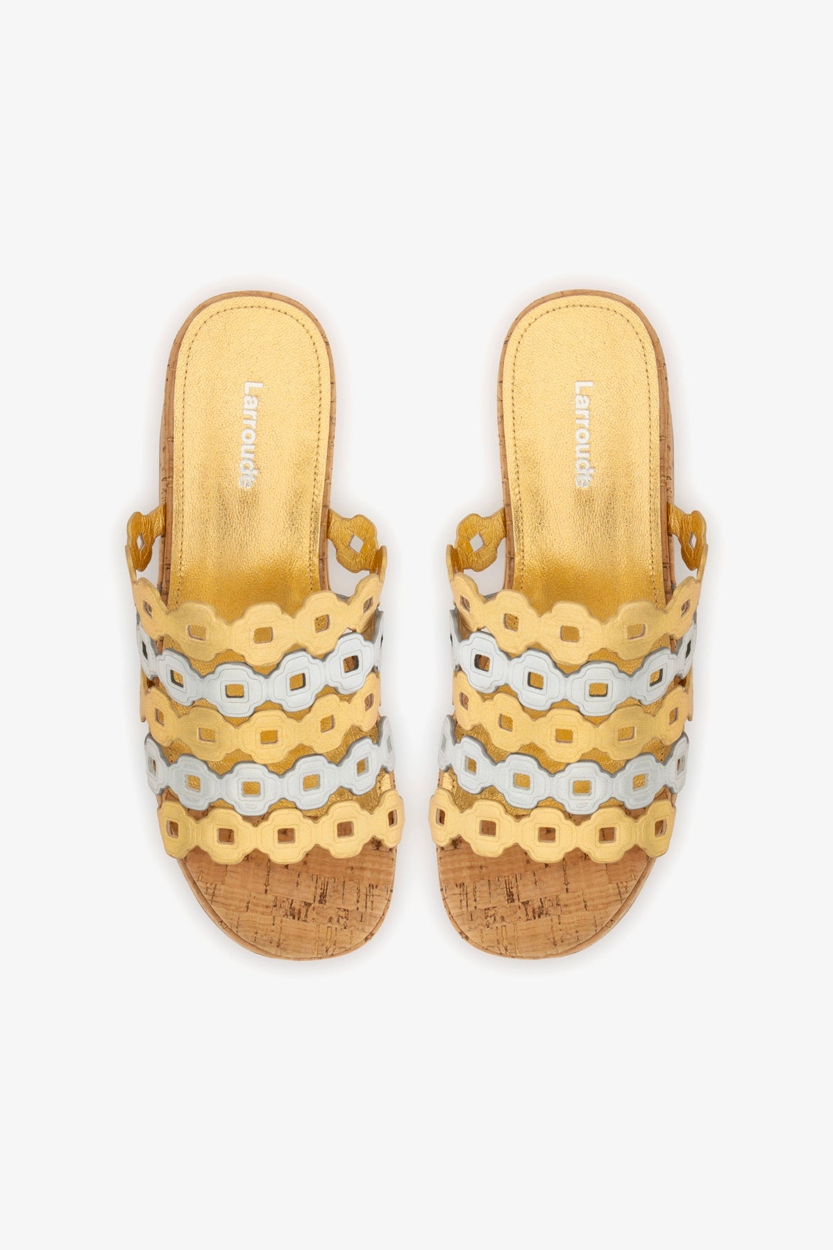 Charli Mule Women's Metallic Leather Slides - Gold & Silver Comfortable Sandals for Casual Wear, Beach, and Summer Outfits