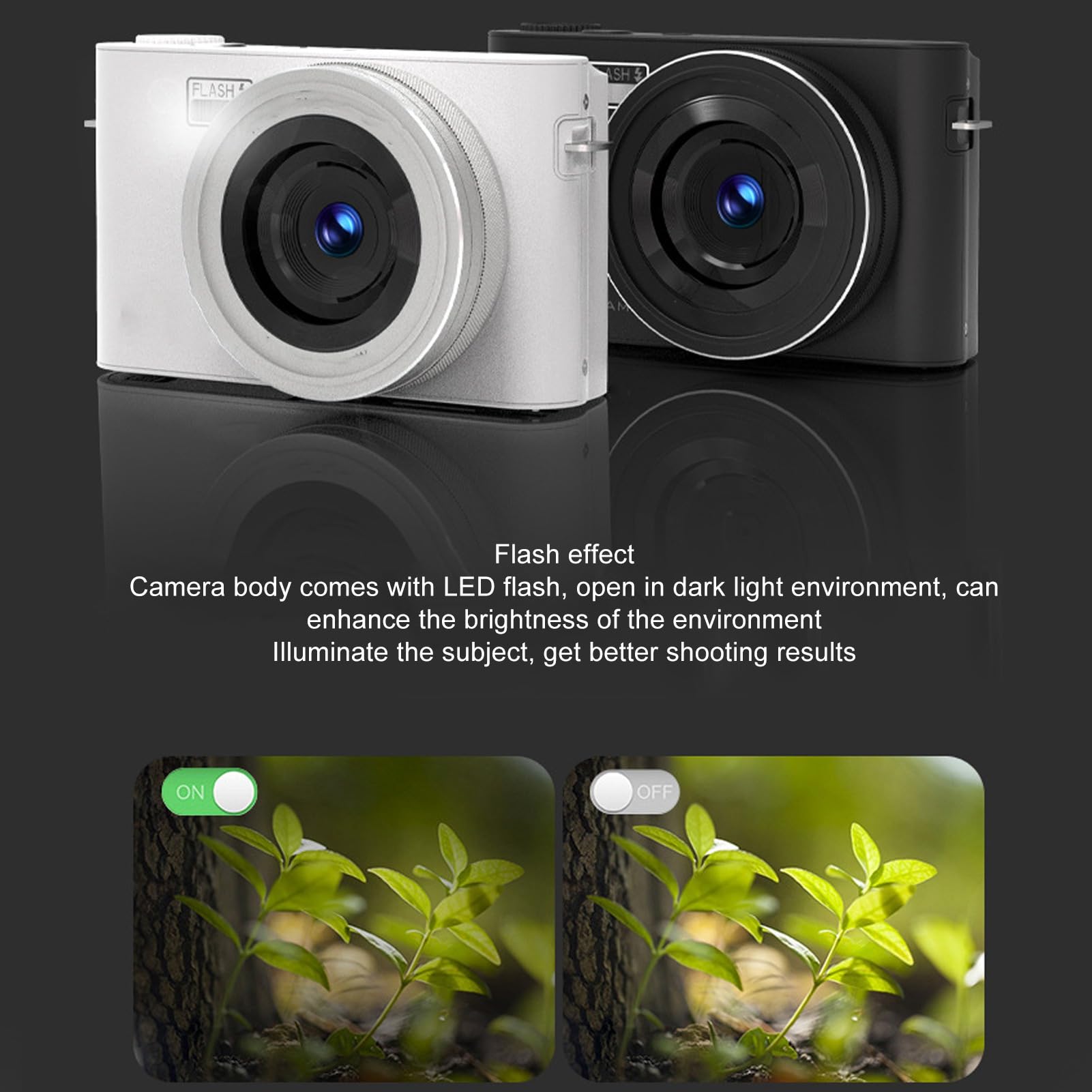 64MP Digital Camera for Adults - Compact Selfie Camera with 3