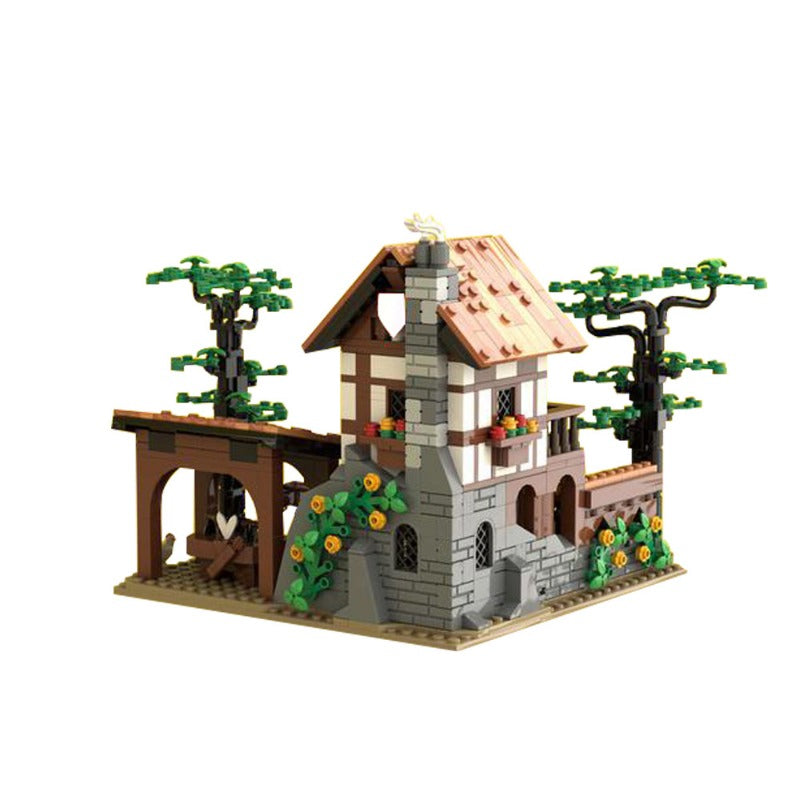 908pcs MOC 134494 Lion Knights' Archery Range Building Blocks - Compatible with LEGO 10305 Castle - Medieval Knight Theme Toy for Creative Play & Display
