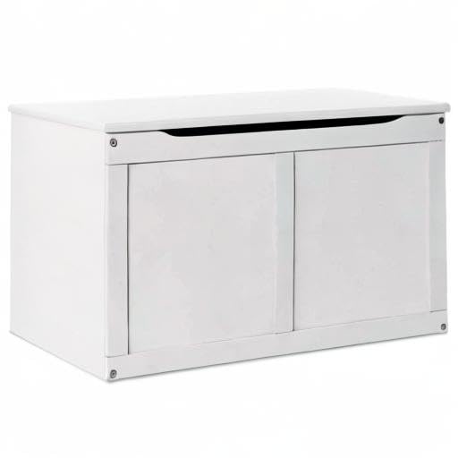Costzon Kids Wooden Toy Box with Flip Top Lid - Large Storage Chest & Bench Organizer for Nursery, Playroom, Kids Room - White | Perfect for Toy Storage, Seating & Room Decor