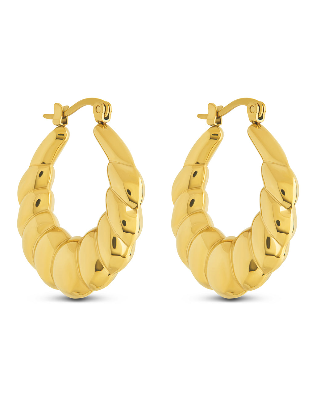 Piper Twisted Polished Hoop Earrings for Women - Elegant Gold/Silver Fashion Jewelry - Perfect for Parties, Weddings & Everyday Wear