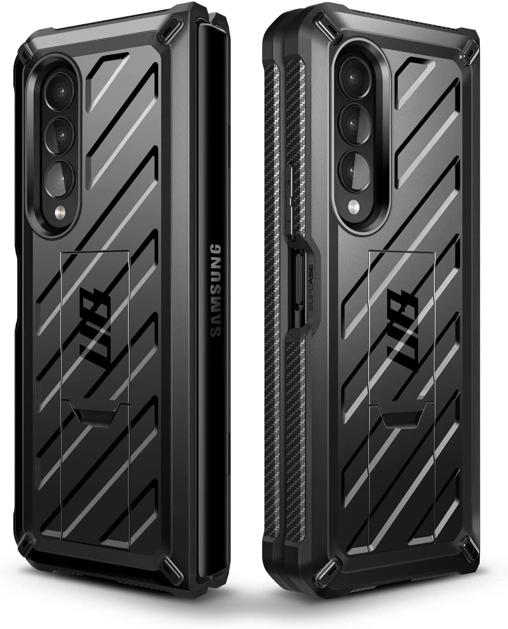 Samsung Galaxy Z Fold 4 5G Phone Case with Screen Protector - Premium Black Protective Cover for Work & Travel