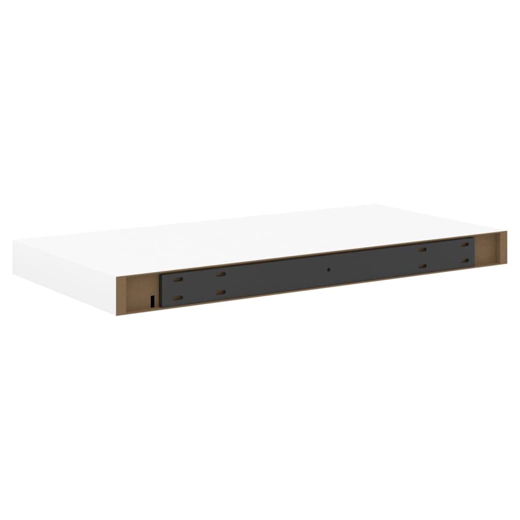 Floating Wall Shelf Set - 19.7x9.1 Inches White Oak MDF Wall Mounted Storage Shelves with Brackets for Living Room, Bedroom, Kitchen & Bathroom - Perfect for Displaying Decor, Books and Organizing Small Items