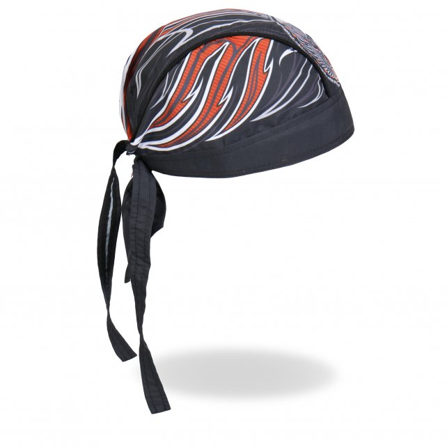 Hot Leathers Stitches Headwrap - Winged Skull Pinstripe Biker Du Rag for Men & Women | Motorcycle Riding, Outdoor Sports & Fashion Accessory