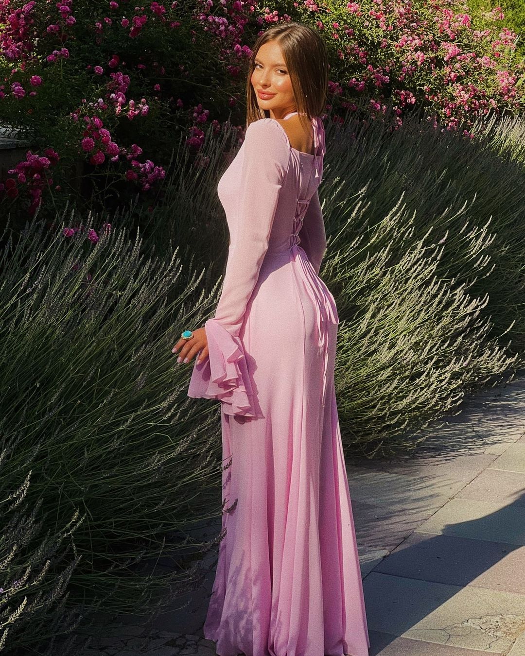 Elegant Long Sleeve Mermaid Pink Prom Dress for Formal Evening Party | J3578 | Perfect for Homecoming, Quinceañera & Special Occasions