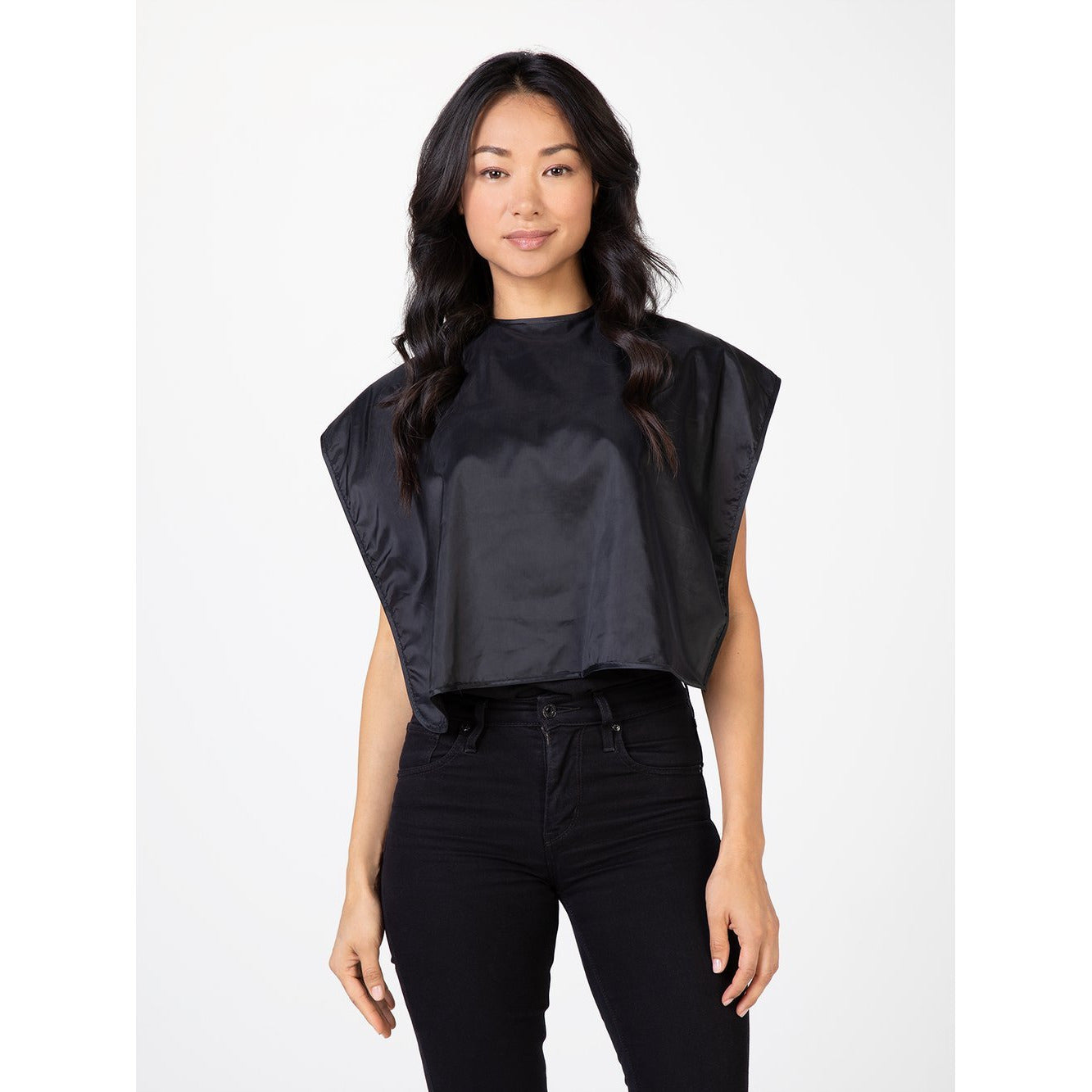 BETTY DAIN Nylon Shortie Cape - Lightweight Water-Resistant Hair Styling Cape for Salon & Home Use - Perfect for Haircuts, Coloring, and Styling