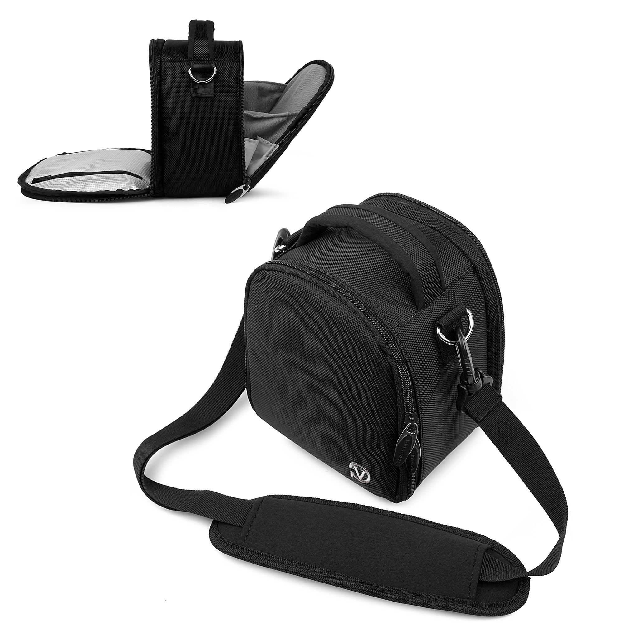 Premium Black DSLR & SLR Camera Bag with Luxury Lining - Compact Sling Design for Entry-Level & Professional Cameras - Flip-Out Main Compartment & Extra Pockets for Lenses, Flash, Batteries & Accessories - Perfect for Travel, Photography Sessions & Outdoor Adventures