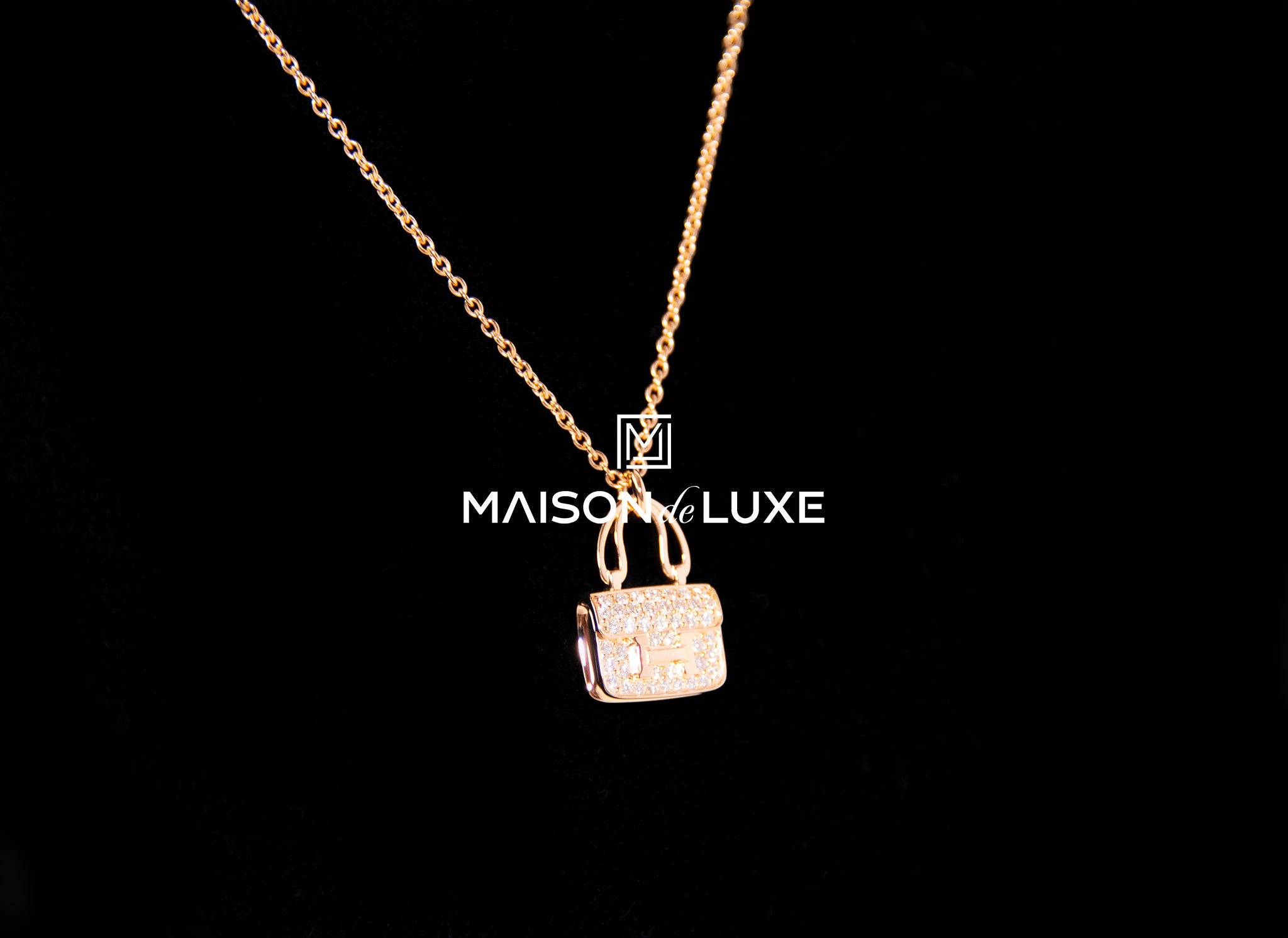 Hermes Rose Gold Amulettes Constance Pendant Necklace for Women - Luxury Jewelry Gift for Her, Elegant Everyday Wear & Special Occasions