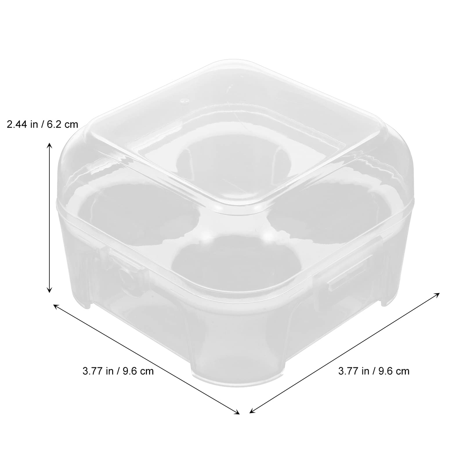 Cabilock 3-Piece 4-Grid Egg Holder Tray - Refrigerator Egg Storage Container, White Kitchen Organizer for Fresh Eggs - Perfect for Fridge Organization & Breakfast Meal Prep
