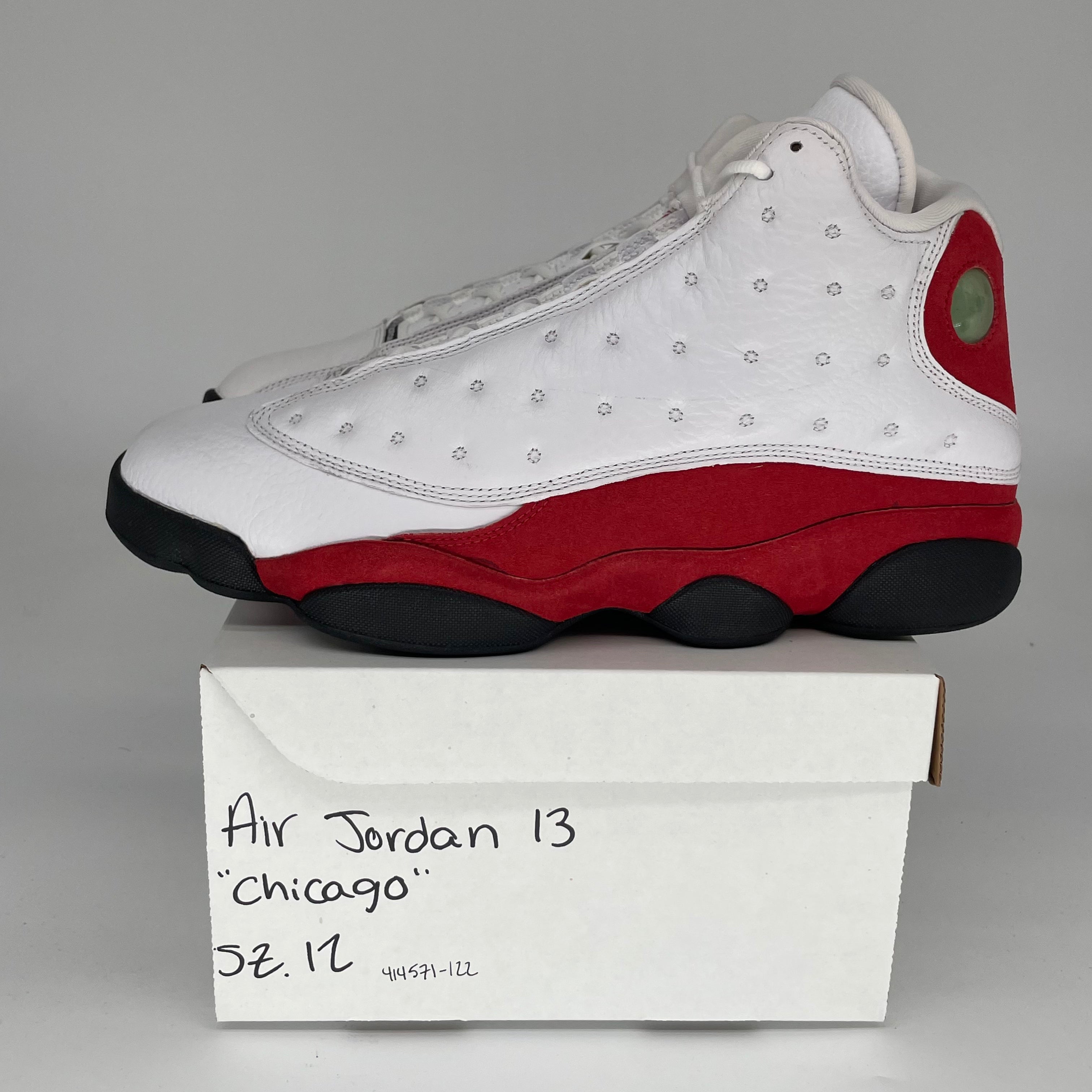 Original Air Jordan 13 Retro 'Chicago' Men's Basketball Shoes - Size 12 (414571-122) - Perfect for NBA Games, Streetwear & Sneaker Collectors