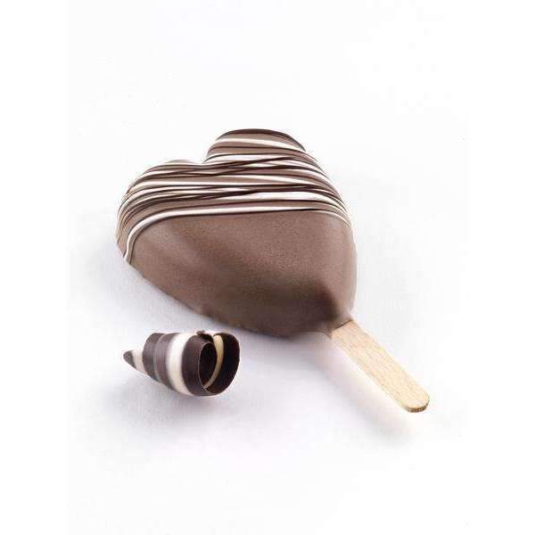 Silikomart™ Mini Heart Ice Cream Molds - 4-Piece Non-Stick Silicone Baking Set for Homemade Gelato, Sorbet & Chocolate - Perfect for Valentine's Day, Parties & DIY Desserts