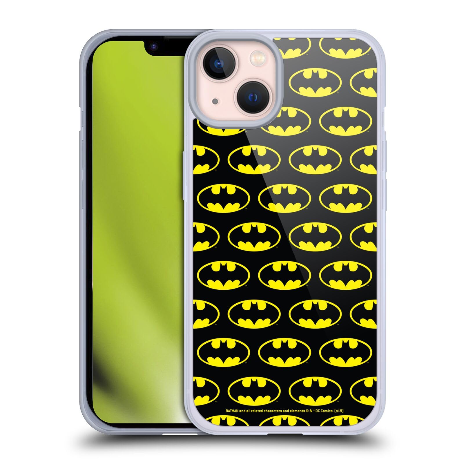 Official Batman DC Comics Licensed Soft Gel Case for Apple iPhone 13 - Durable Protective Phone Cover with Superhero Logos & Patterns | Perfect for Fans, Daily Use & Gift Giving