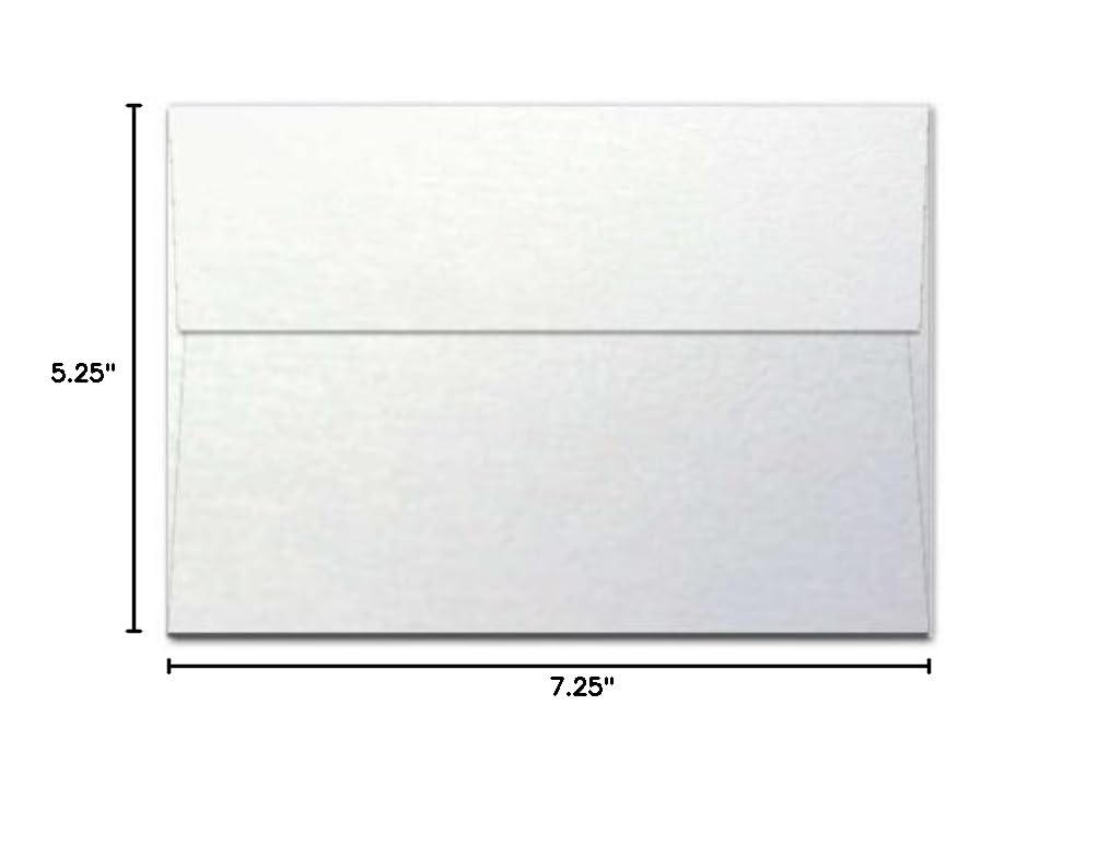 Premium A7 Greeting Card Envelopes - 100 Pack Metallic Ice Gold for Wedding Invitations, Birthday Cards & Thank You Notes - Elegant Stationery for Special Occasions