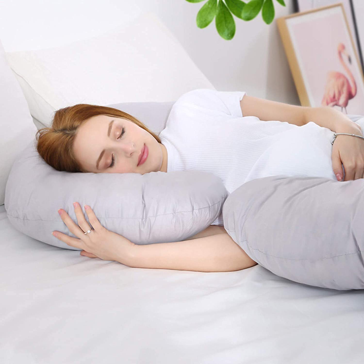 **C-Shaped Maternity Body Pillow for Pregnancy - Full Body Support for Back, Hips & Side Sleeping - Comfortable Pregnancy Pillow for Pregnant Women - Ideal for Relaxation, Nursing & Pain Relief**