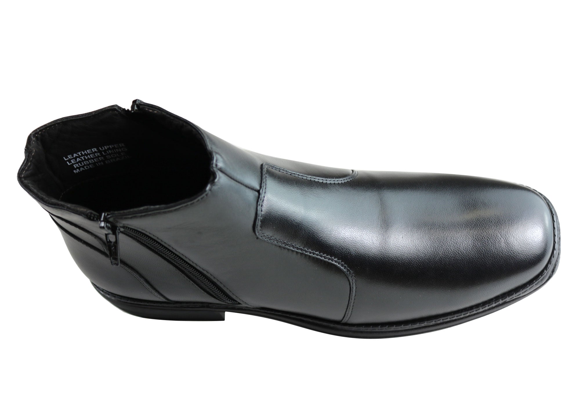Savelli Aston Men's Comfortable Leather Dress Boots - Handcrafted in Brazil - Perfect for Business, Office & Formal Occasions